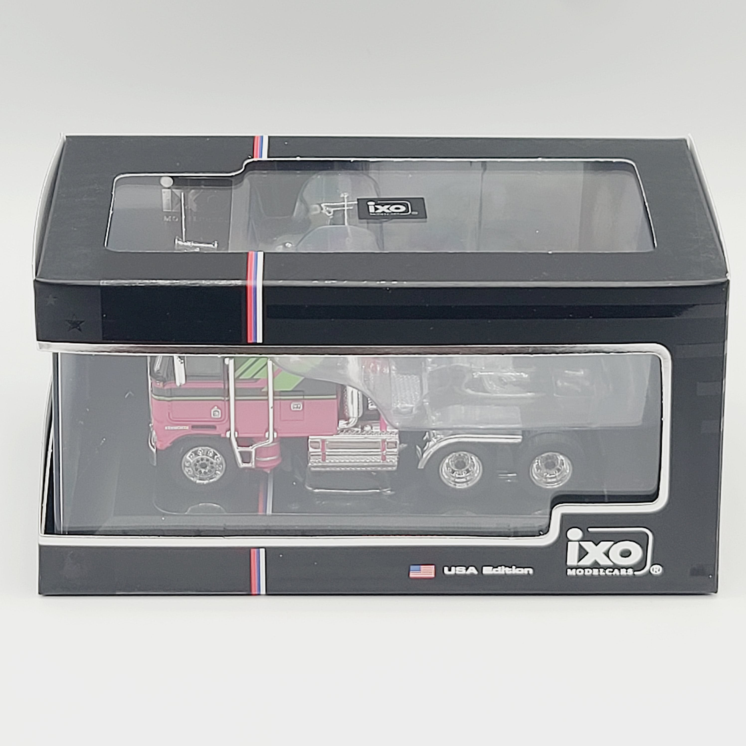 iXO Model Cars '76 Kenworth K100 Aerodyne Semi Truck Cab - 1:64, Black