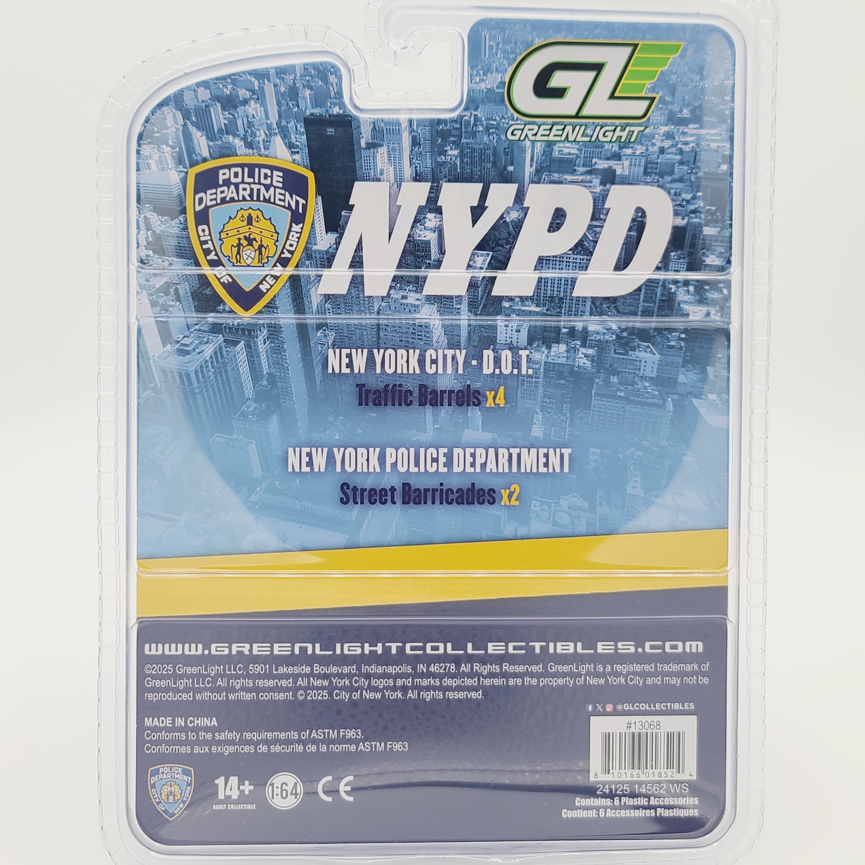 GreenLight - NYPD Road Barriers Accessory Pack - 1:64, New York City P