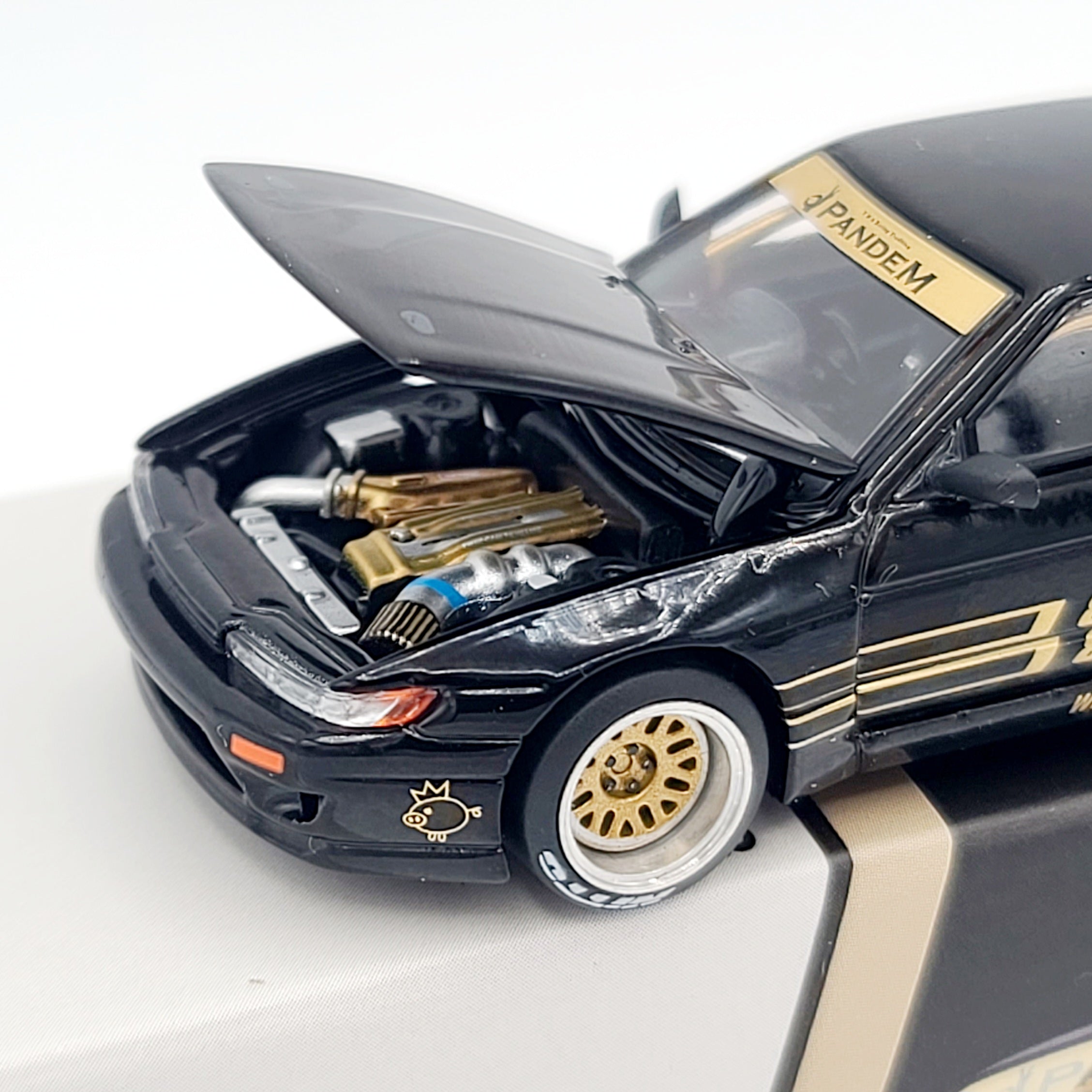 Pop Race Pandem Nissan Silvia S13 - 1:64, Black (2026 Limited Edition)