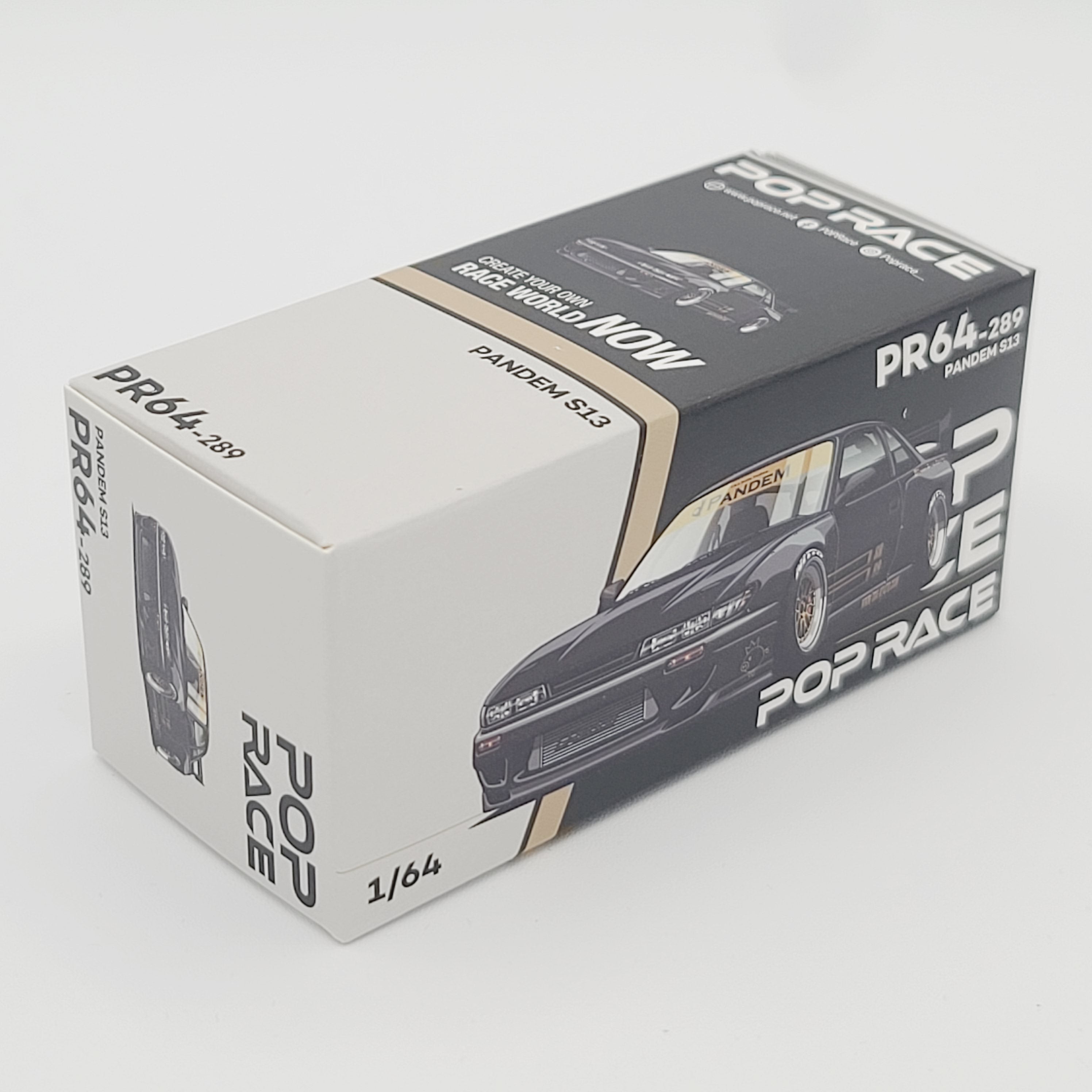 Pop Race Pandem Nissan Silvia S13 - 1:64, Black (2026 Limited Edition)