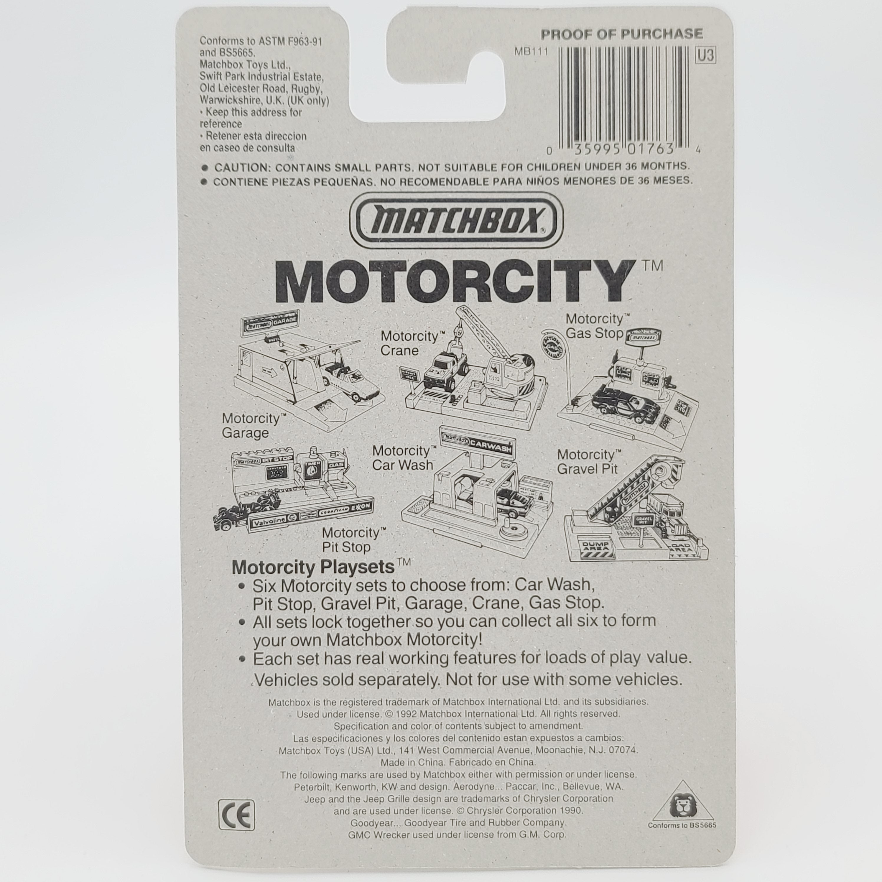 Matchbox Snorkel Fire Truck (1992 MBX Basic 1-75)