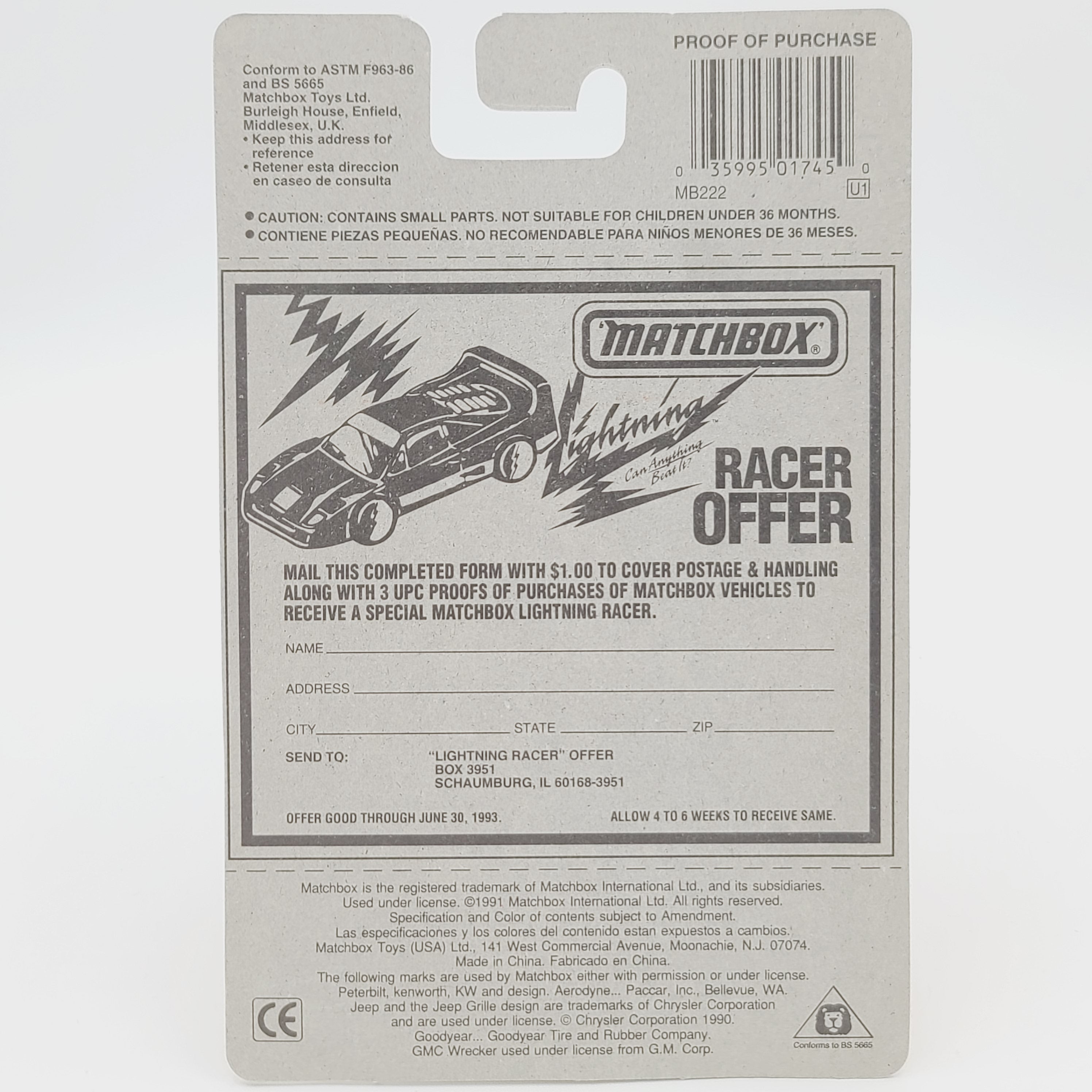 Matchbox Highway Maintenance Truck / Plowmaster 6000 (1993 MBX Basic 1-75)