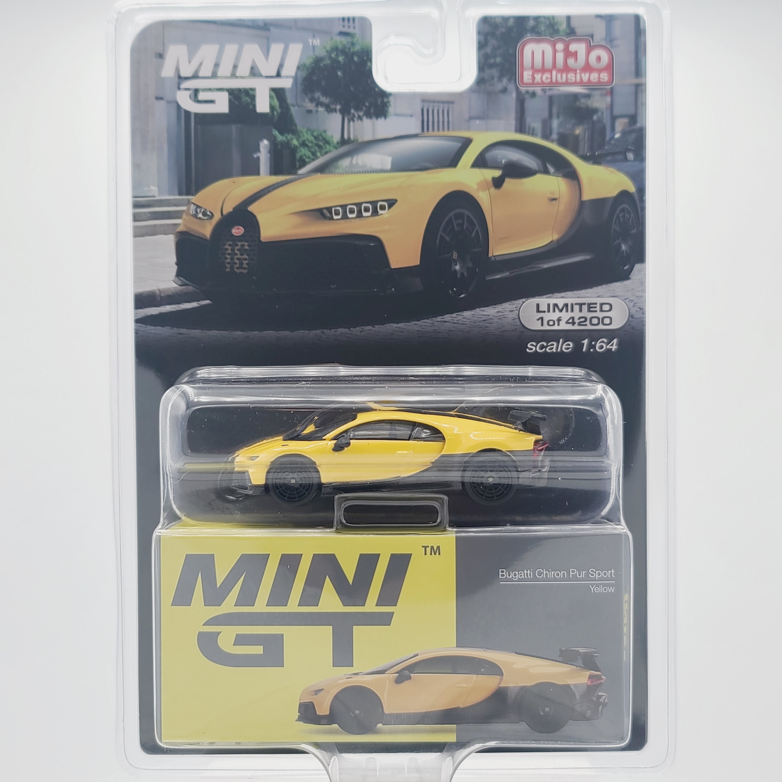 MINI GT Bugatti Chiron Pur Sport - 1:64 scale (2022 MIJO Exclusives - Limited Edition 1 of 4200)