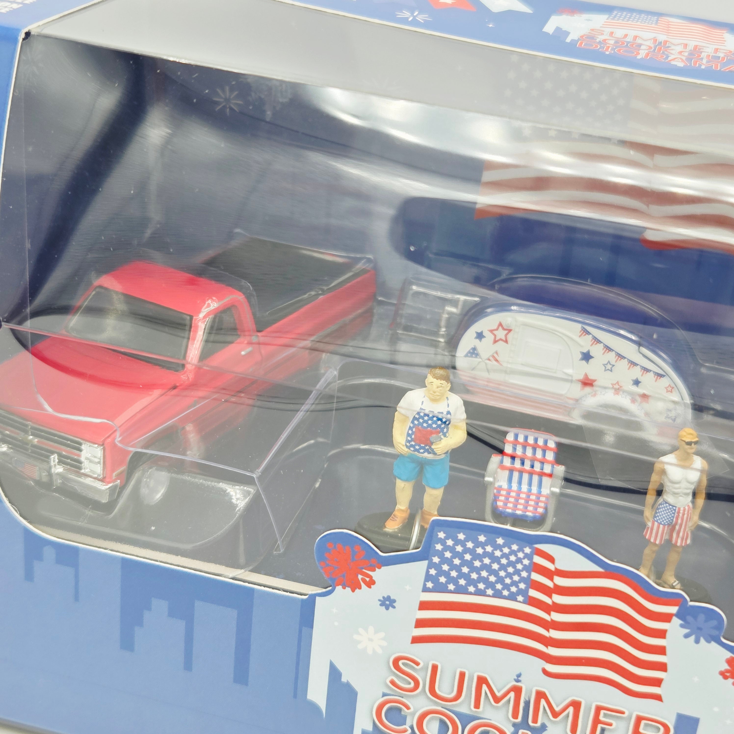 GreenLight "Summer Cookout Diorama" Box Set - Chevrolet, Jeep, Ford - 1:64 (2026 Limited Edition)