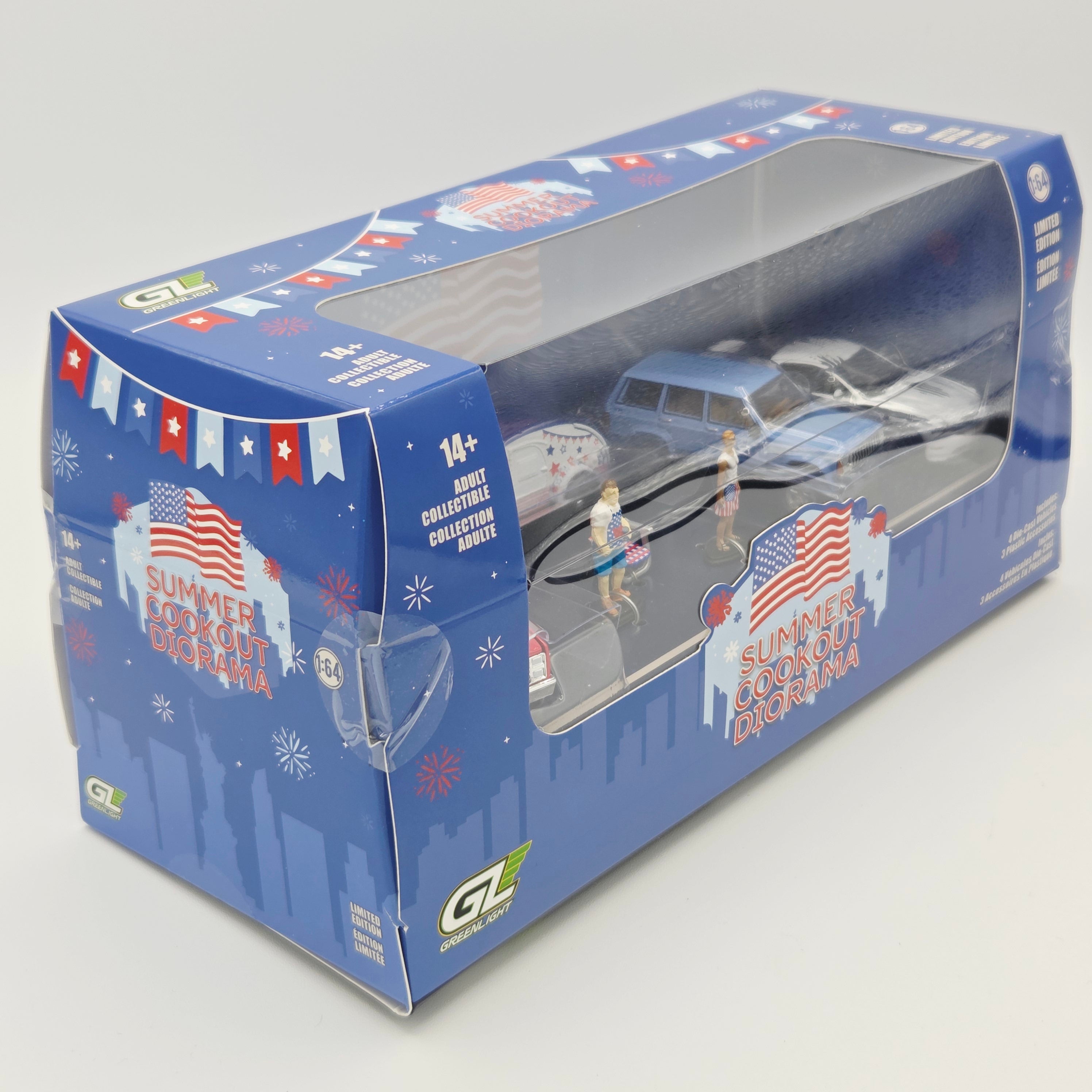GreenLight "Summer Cookout Diorama" Box Set - Chevrolet, Jeep, Ford - 1:64 (2026 Limited Edition)