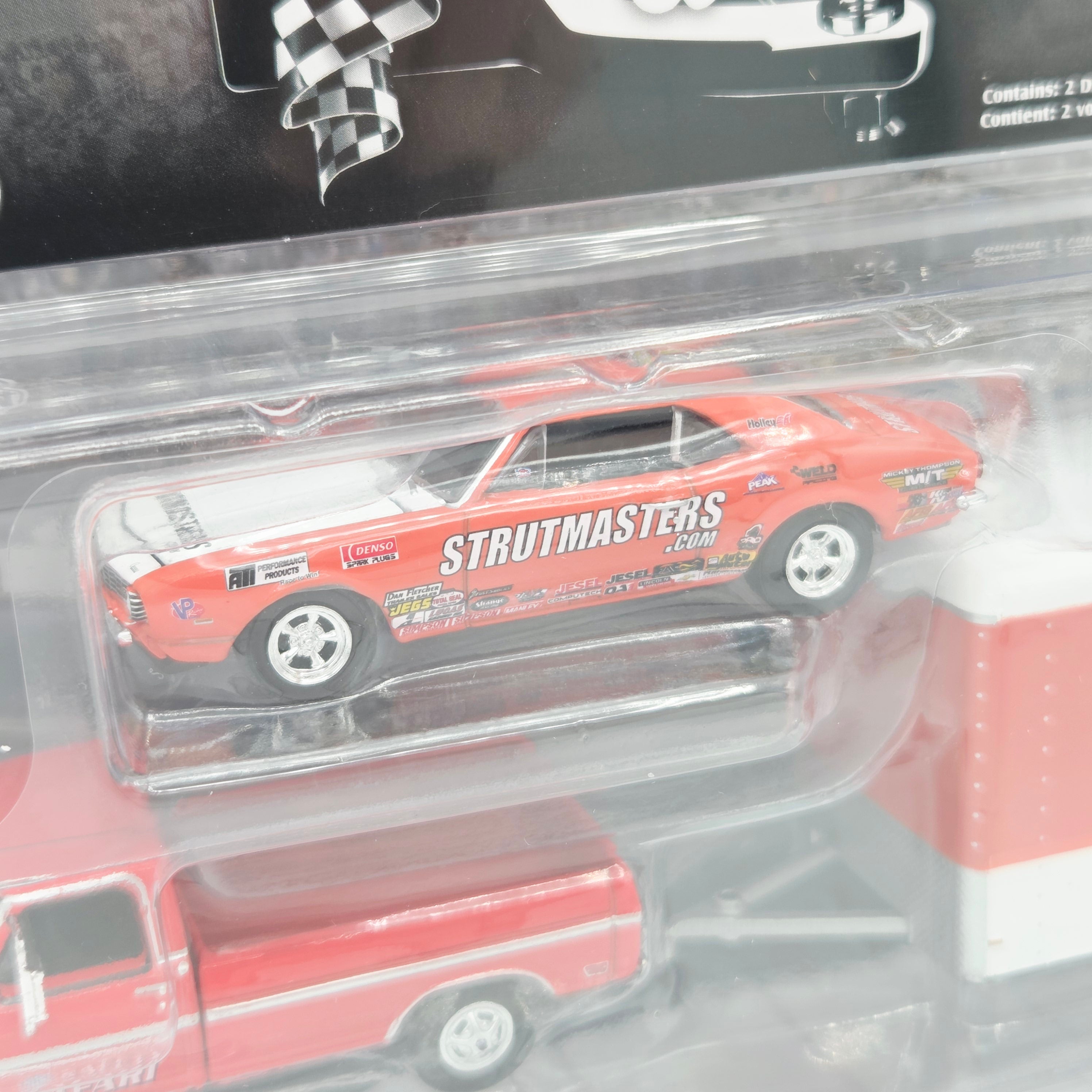 GreenLight '69 Ford F-250 w/ '69 Chevrolet Camaro Z28 - 1:64, Dan Fletcher / Safety Safari (2026 Racing Hitch & Tow Series 6)