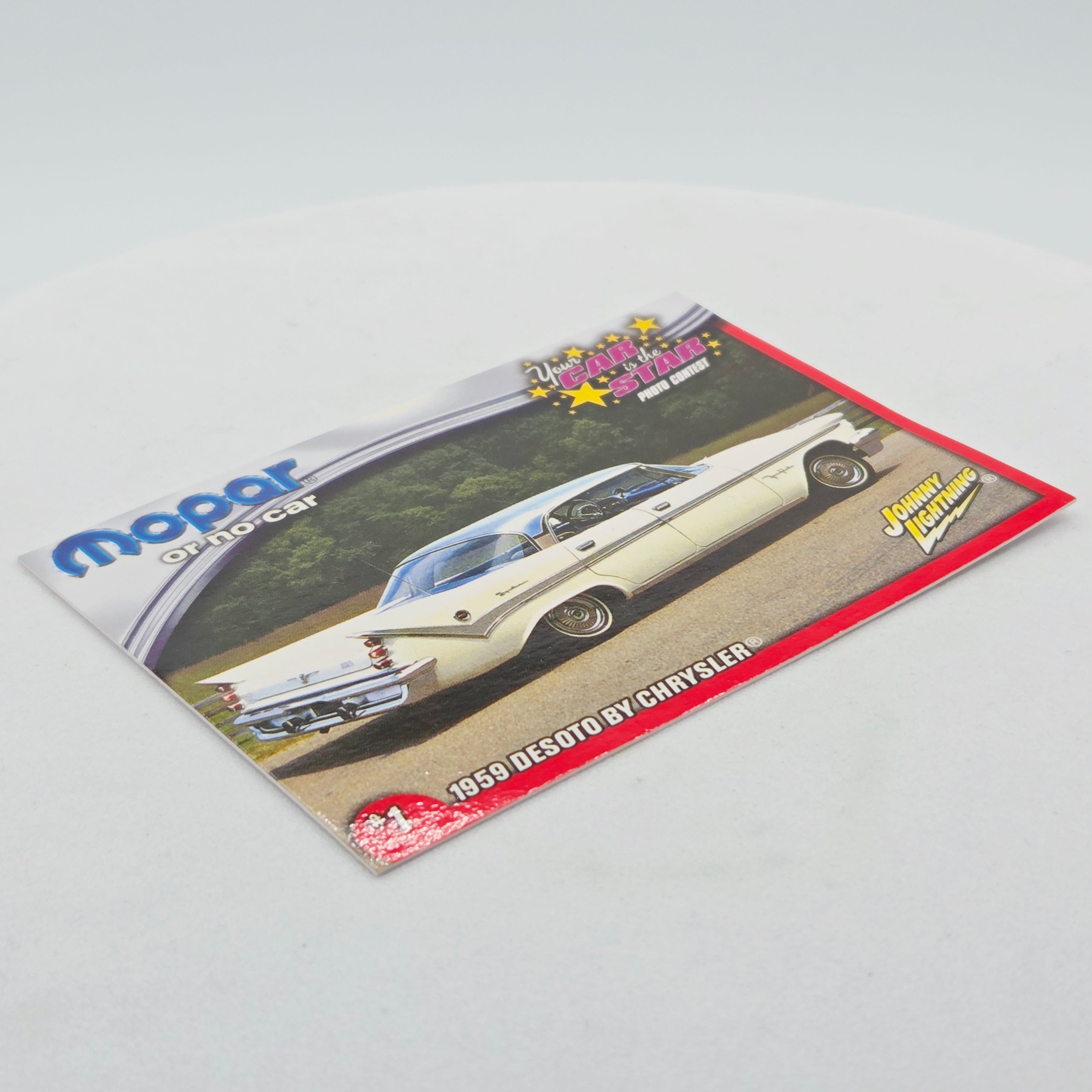 Johnny Lightning '59 DeSoto By Chrysler - 1:64, Loose w/ Photo Card (2003 Mopar or No Car Rel 1)
