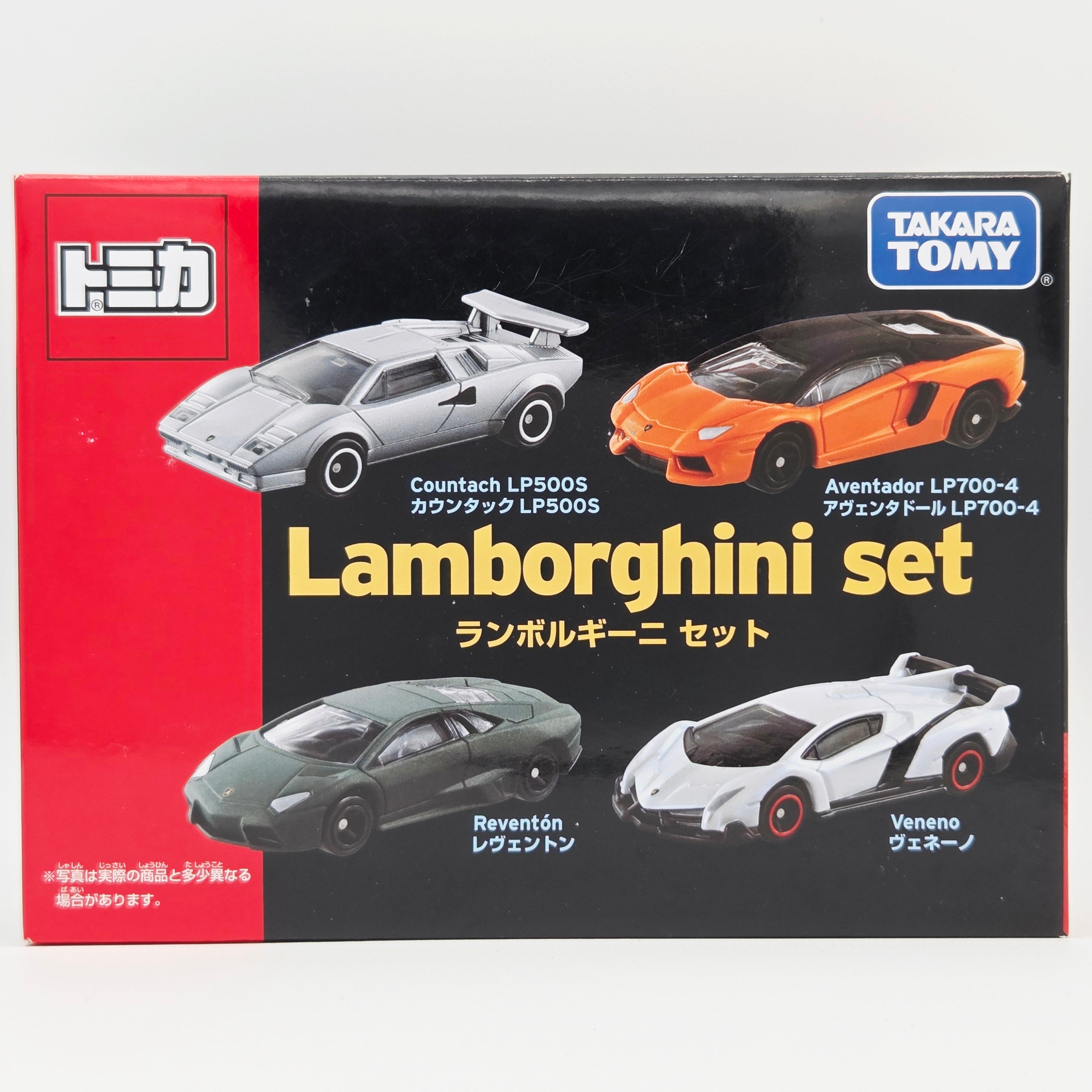 Takara Tomy - Lamborghini Box Set of 4 Cars - Countach, Aventador, Reventon (Tomica)