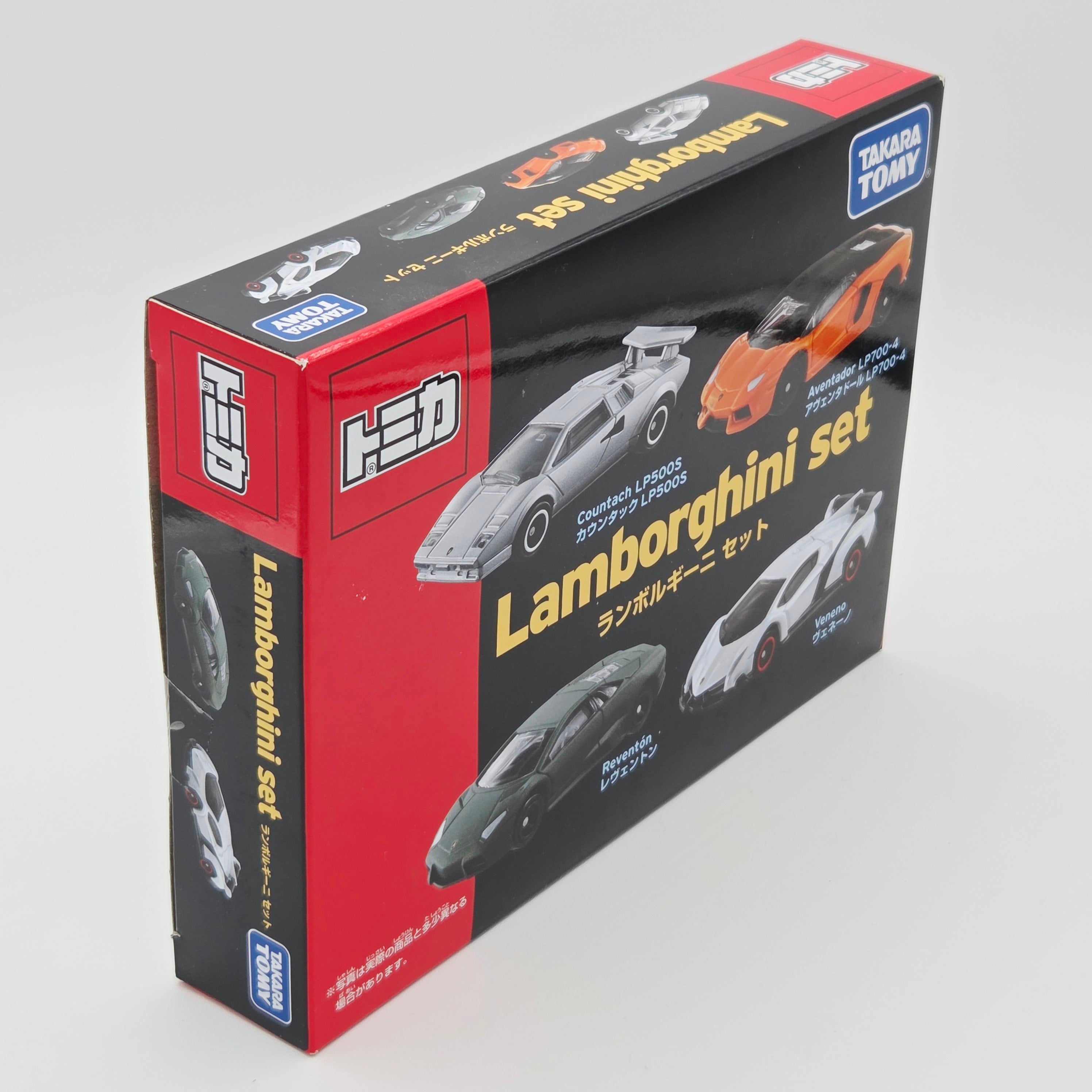 Takara Tomy - Lamborghini Box Set of 4 Cars - Countach, Aventador, Reventon (Tomica)