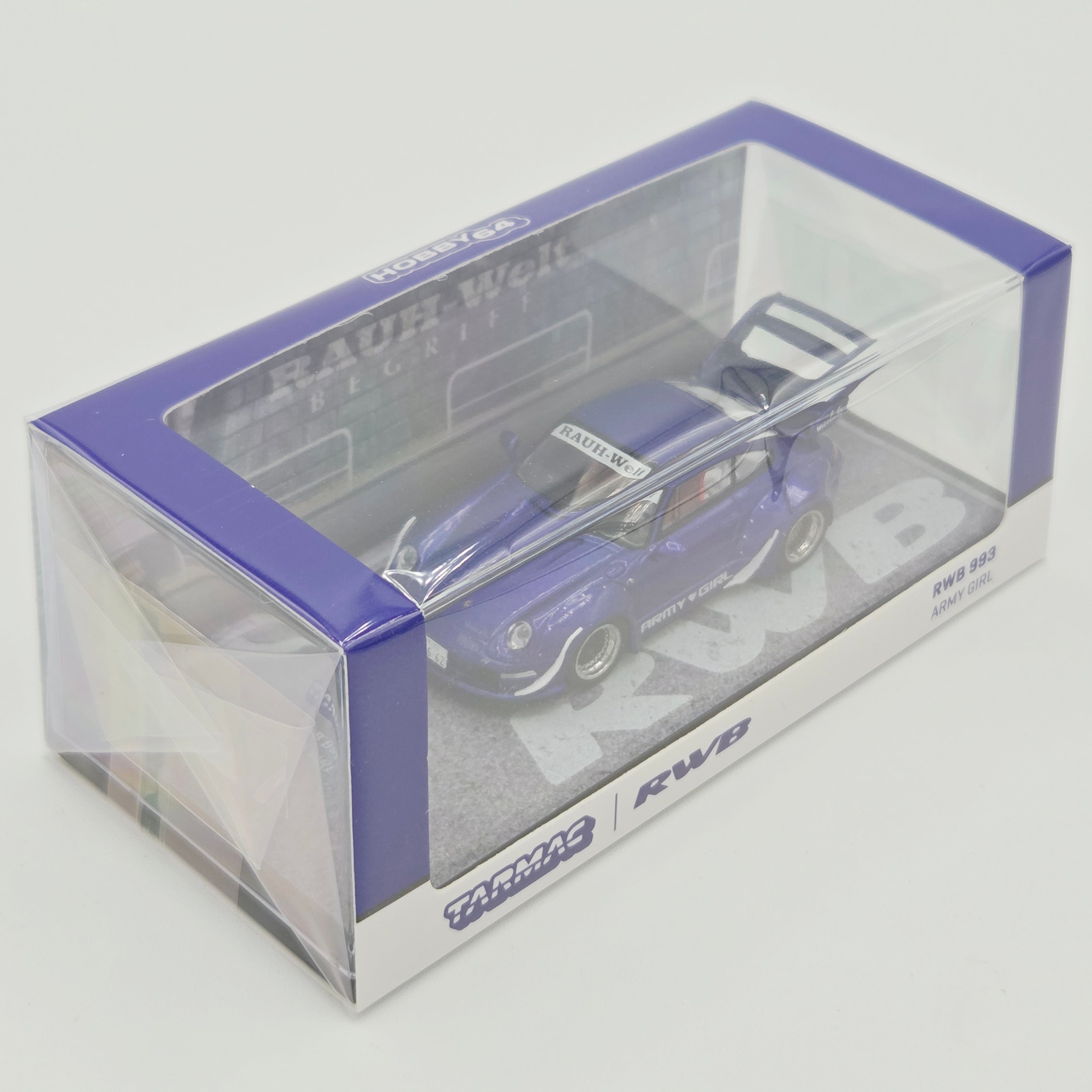 Tarmac Works Porsche RWB 993 - 1:64, Army Girl (2025 Hobby64)