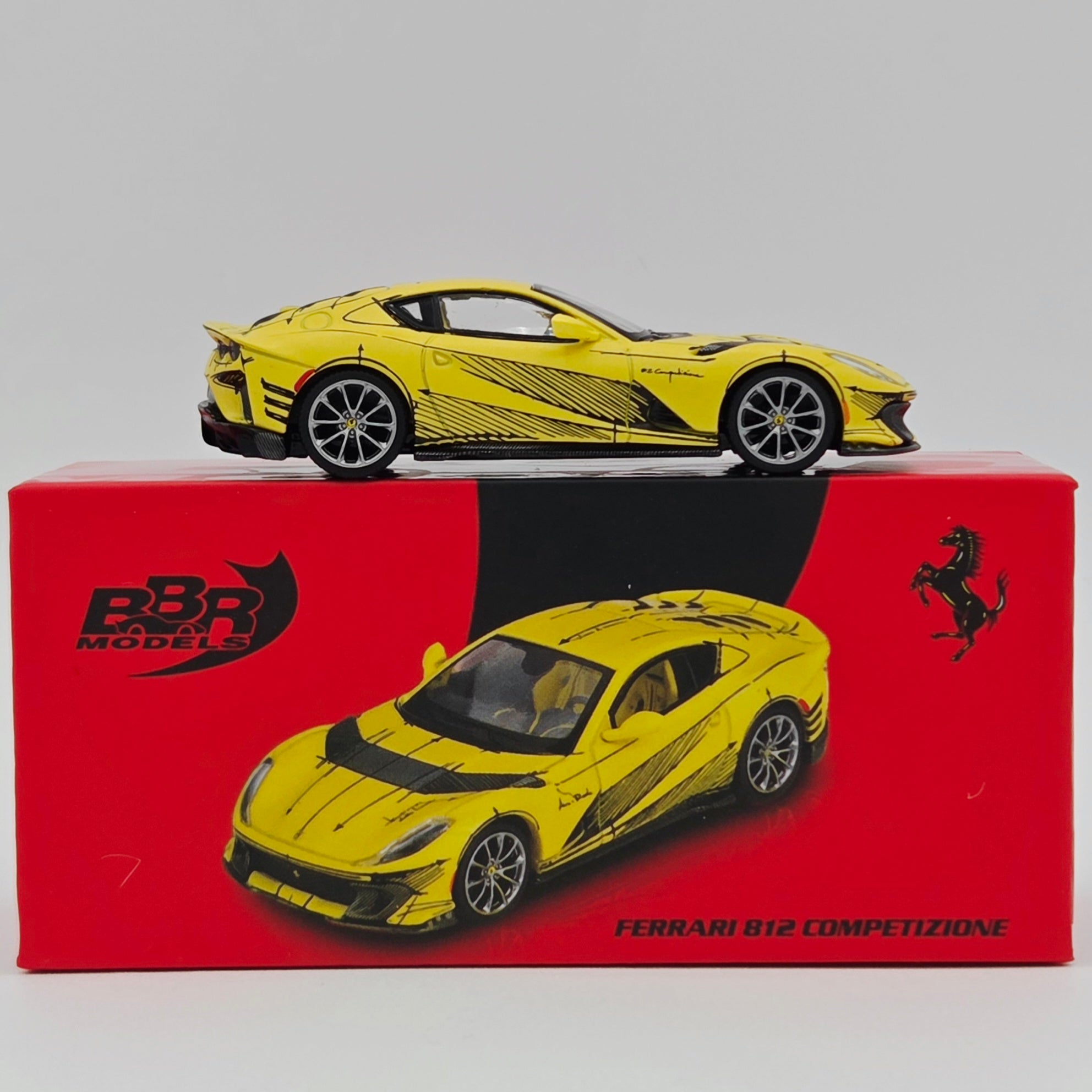 BBR Models Ferrari 812 Competizone Tailor Made - 1:64, Matte Yellow (2
