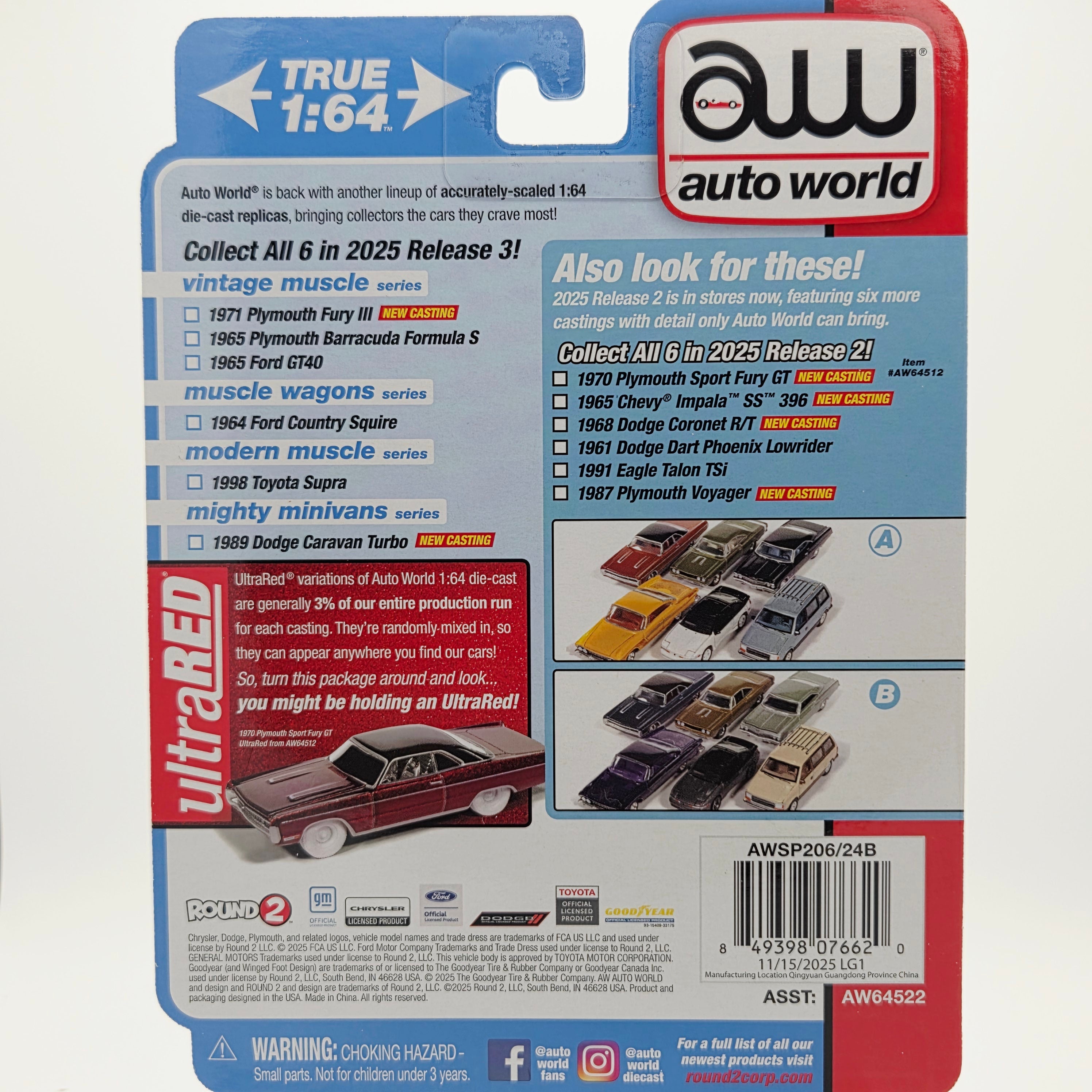 Auto World '89 Dodge Caravan Turbo - 1:64 (2025 Release 3 - Limited Ed
