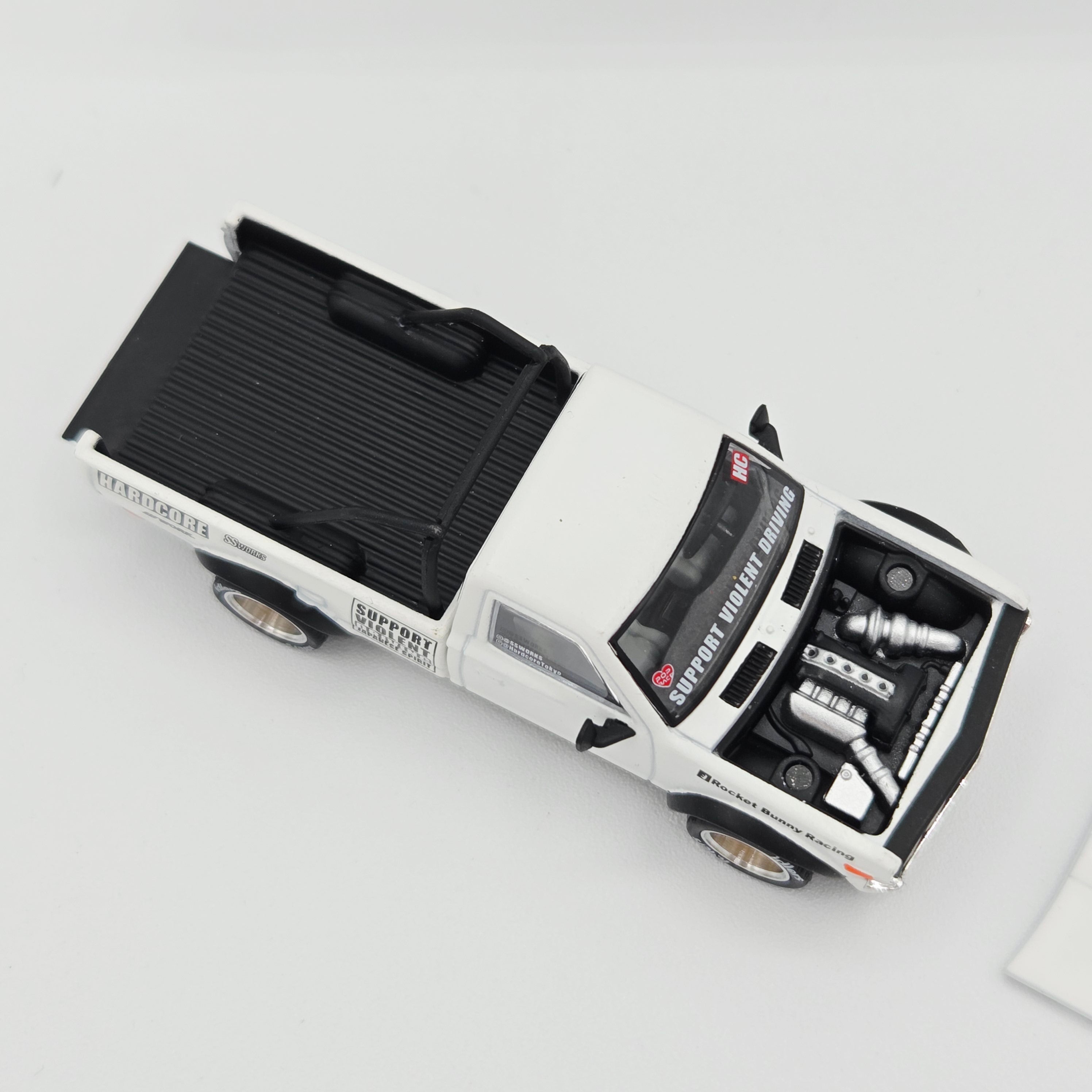 Pop Race Pandem Datsun 620 Pickup - 1:64, White (2026 Limited Edition)