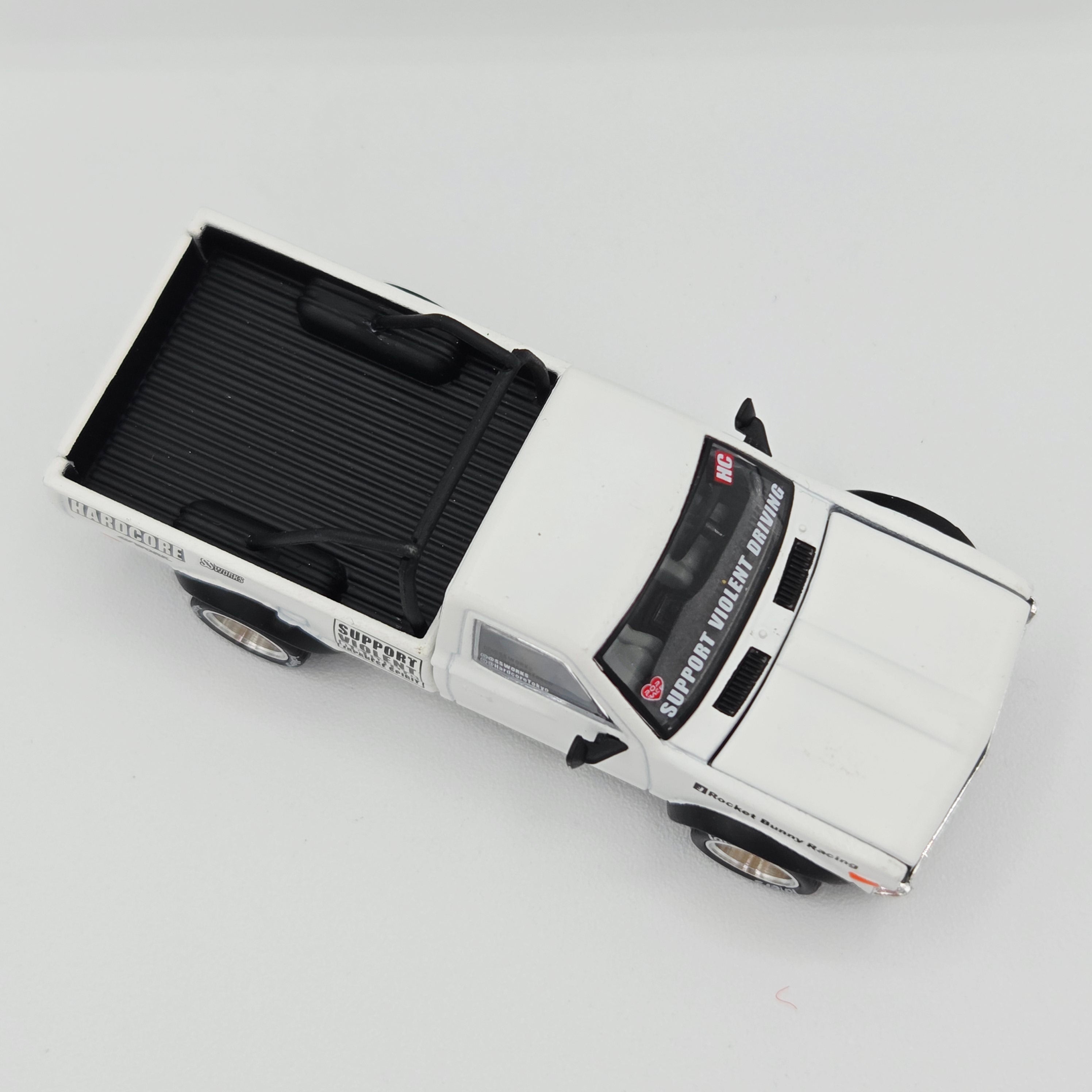 Pop Race Pandem Datsun 620 Pickup - 1:64, White (2026 Limited Edition)