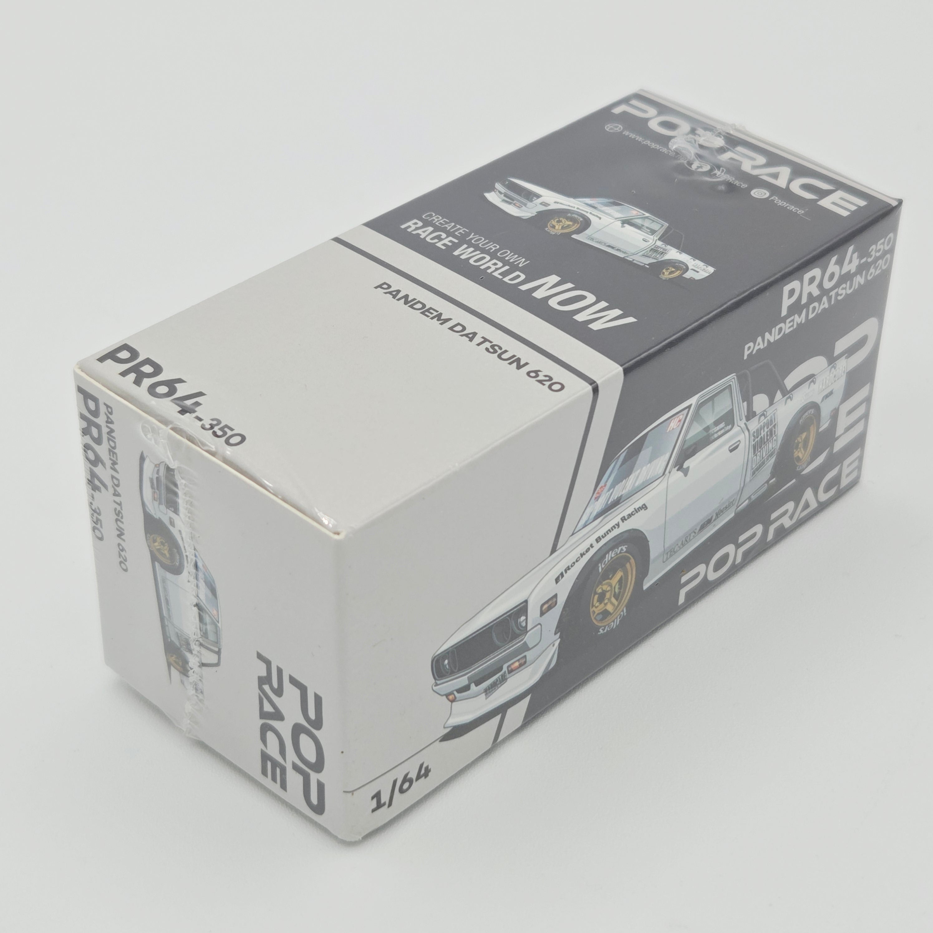 Pop Race Pandem Datsun 620 Pickup - 1:64, White (2026 Limited Edition)