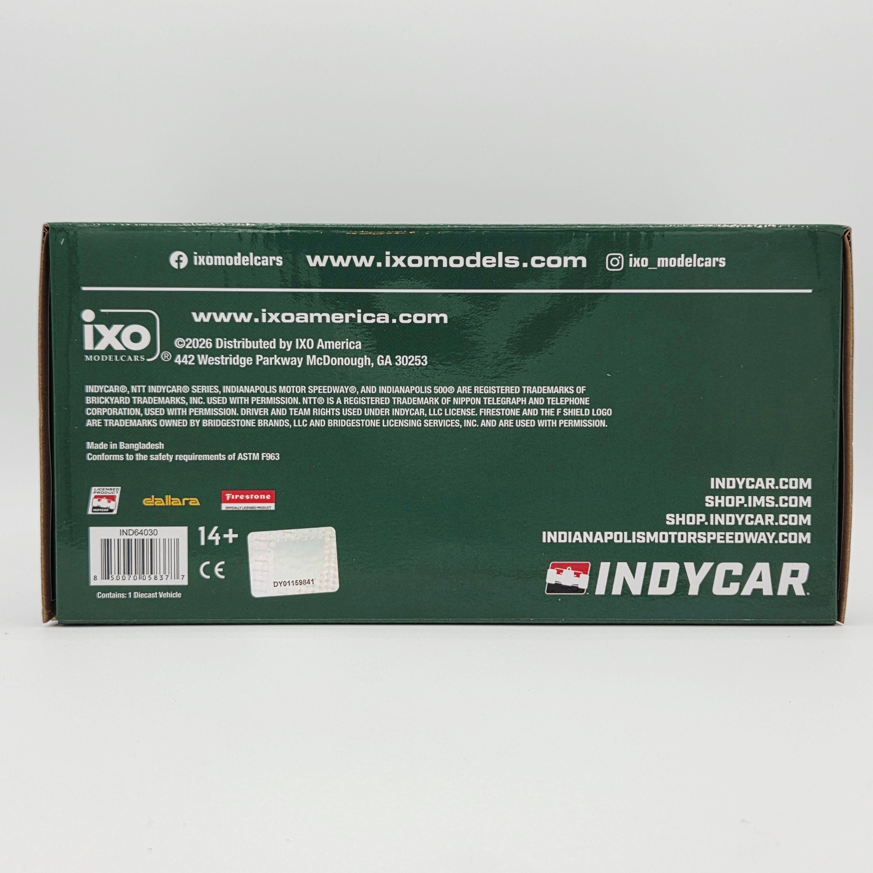 iXO Model Cars - 2025 Indy 500 Victory Row Collector's Set - 1:64 Palou / Malukas / O'Ward (2026 Limited Edition)