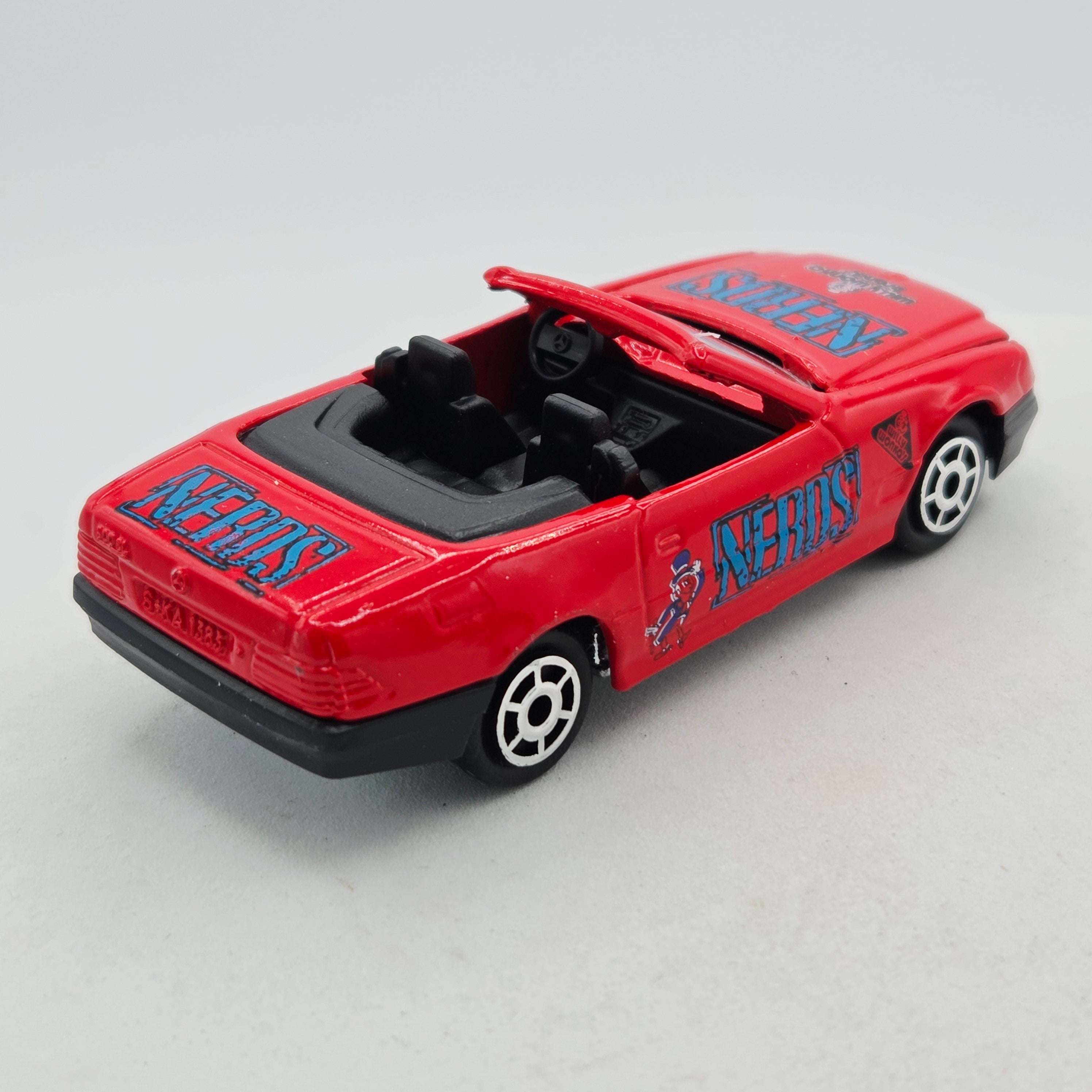 Majorette Mercedes 500 SL w/ opening hood "Nerds" (1993 200 Series)