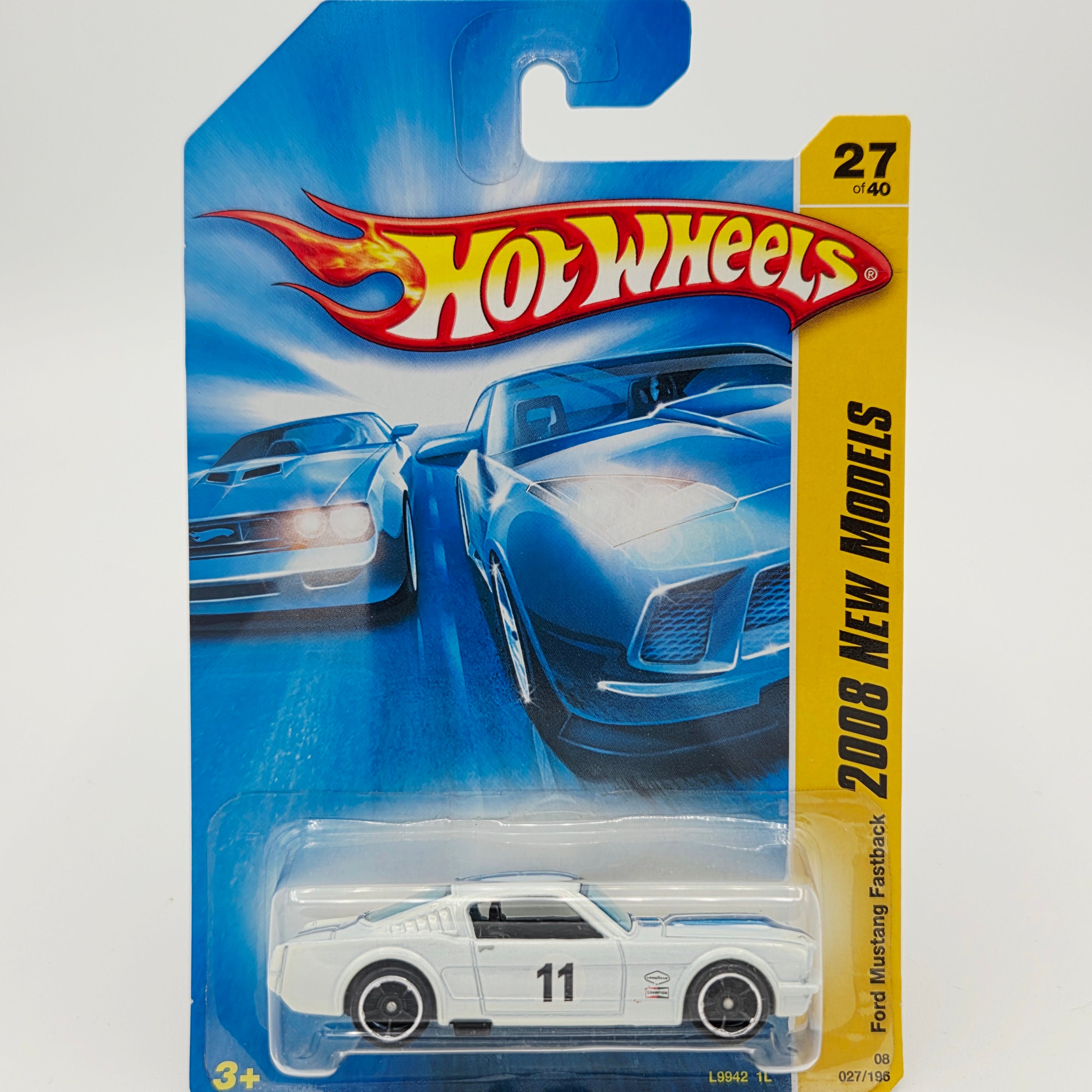 Hot Wheels '65 Ford Mustang 2+2 Fastback, White (2008 HW Basic - New Models)