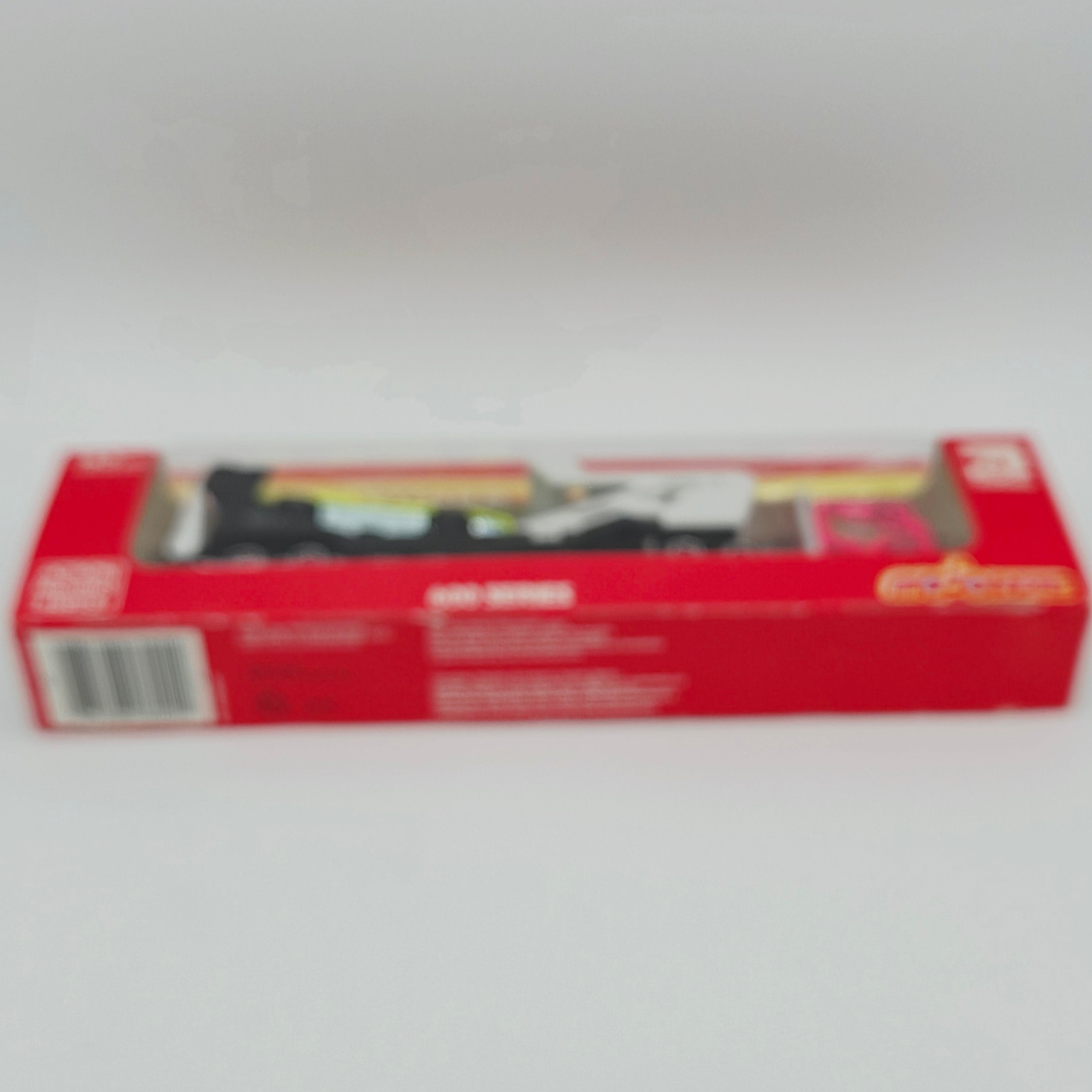 Majorette Ford CL9000 COE Semi Cab Transporter Truck w/ Pontiac Trans Am - 1:87, Unpunched Card (1990s Super Movers 600 Series)