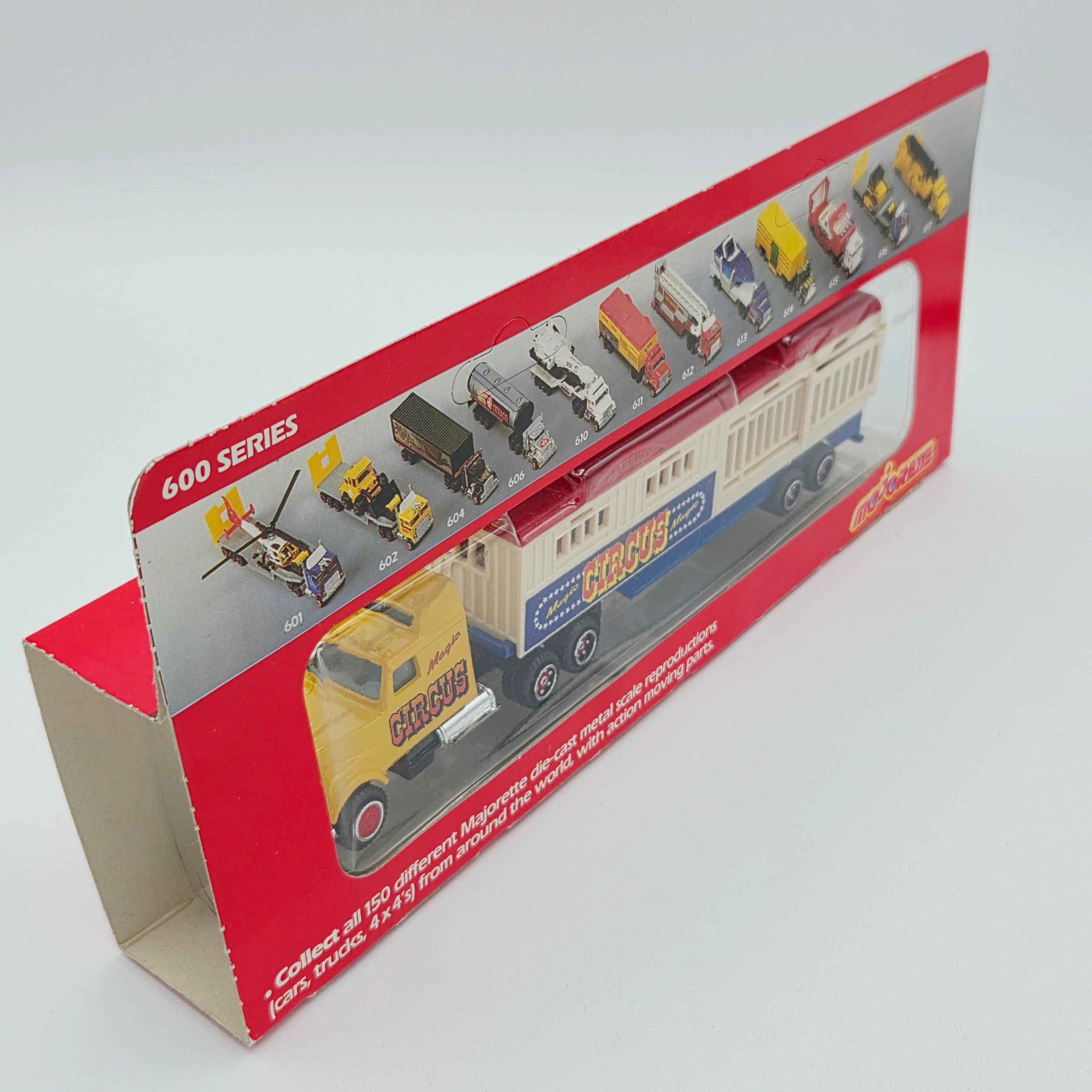 Majorette Kenworth Semi Cab Caged Trailer Truck "Circus" - 1:87, Unpunched Card (1990s Super Movers 600 Series)