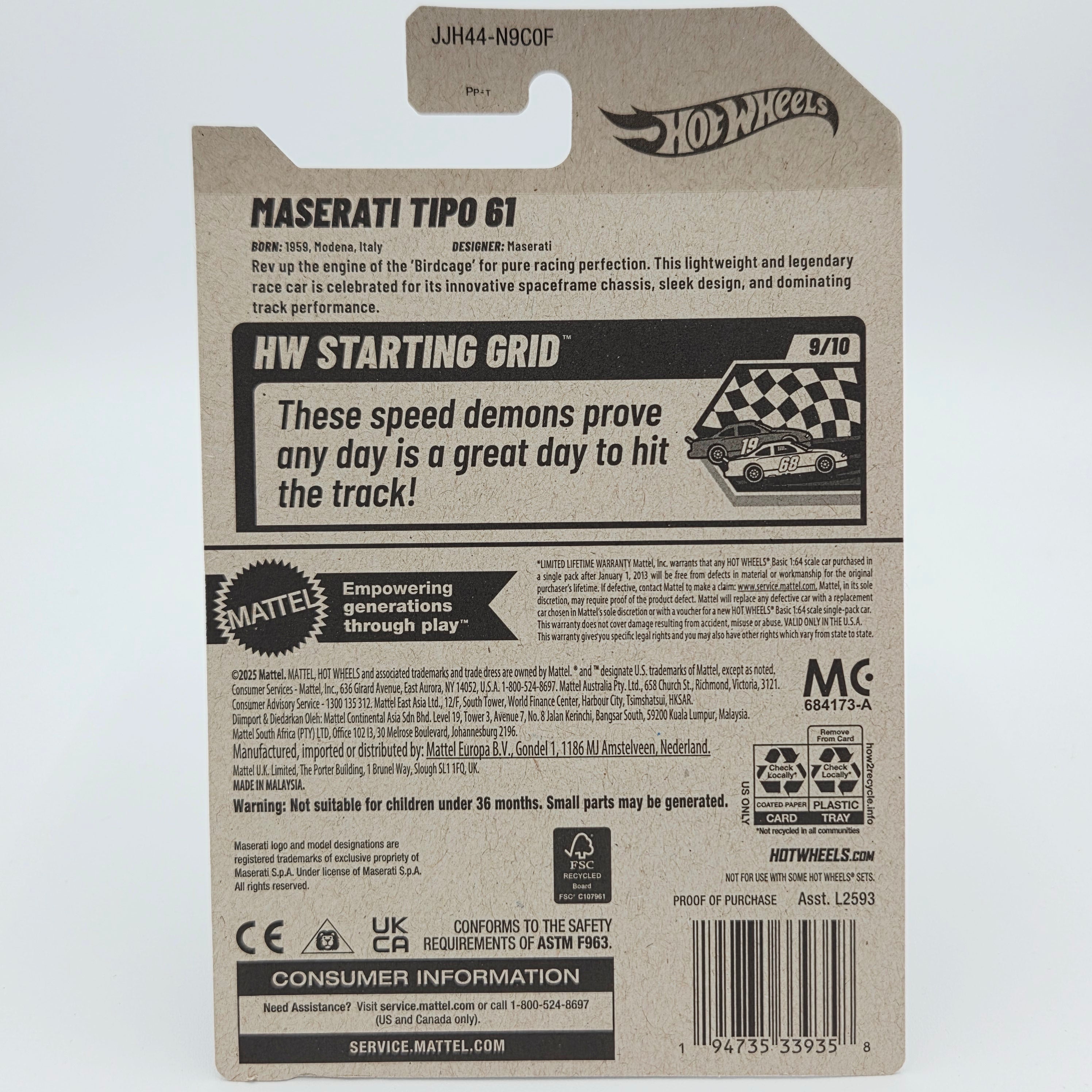 Hot Wheels Maserati Tipo 61 (2026 HW Basic Case E - Starting Grid)