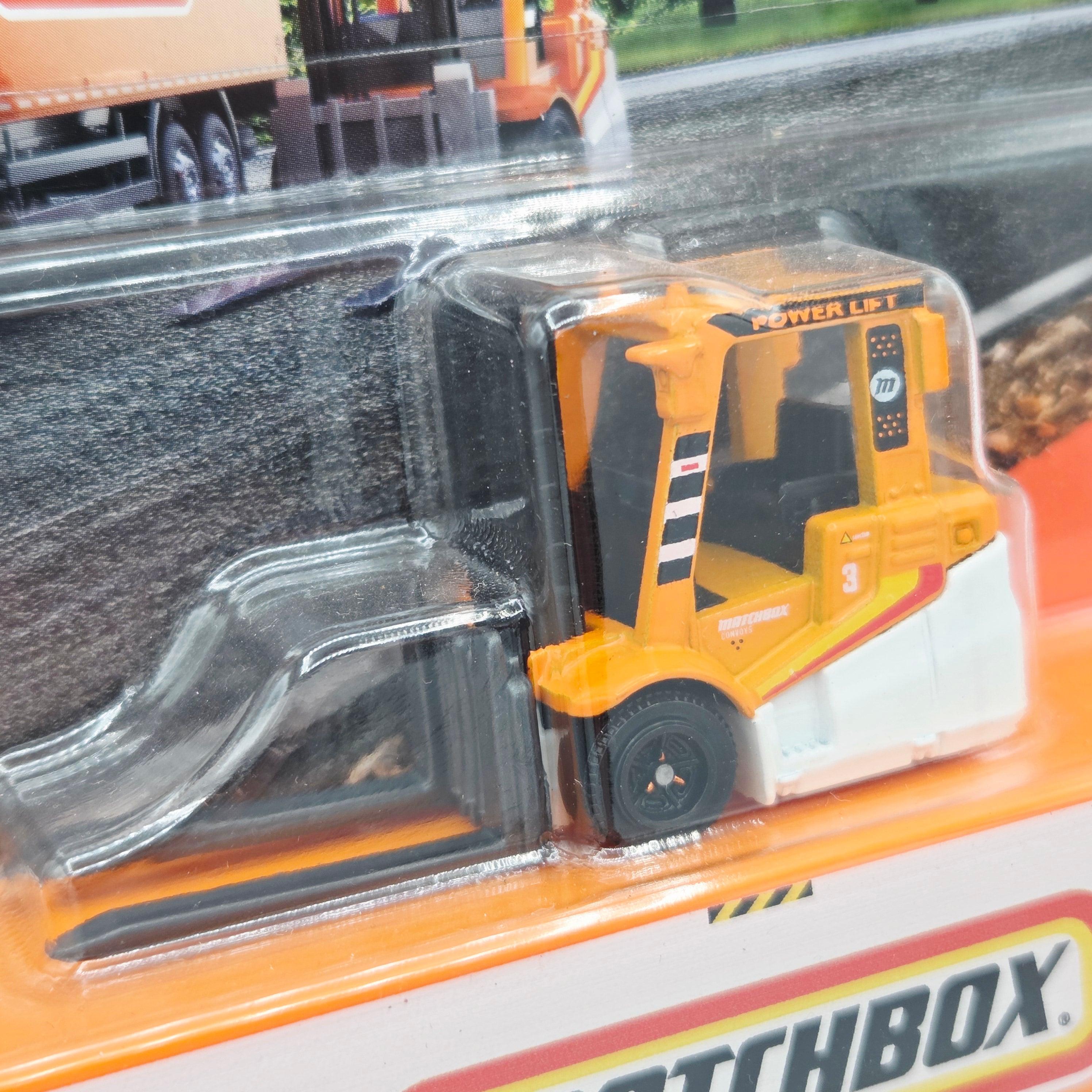 Matchbox MBX Cabover Truck, PowerLift Forklift (2023 MBX Convoys)