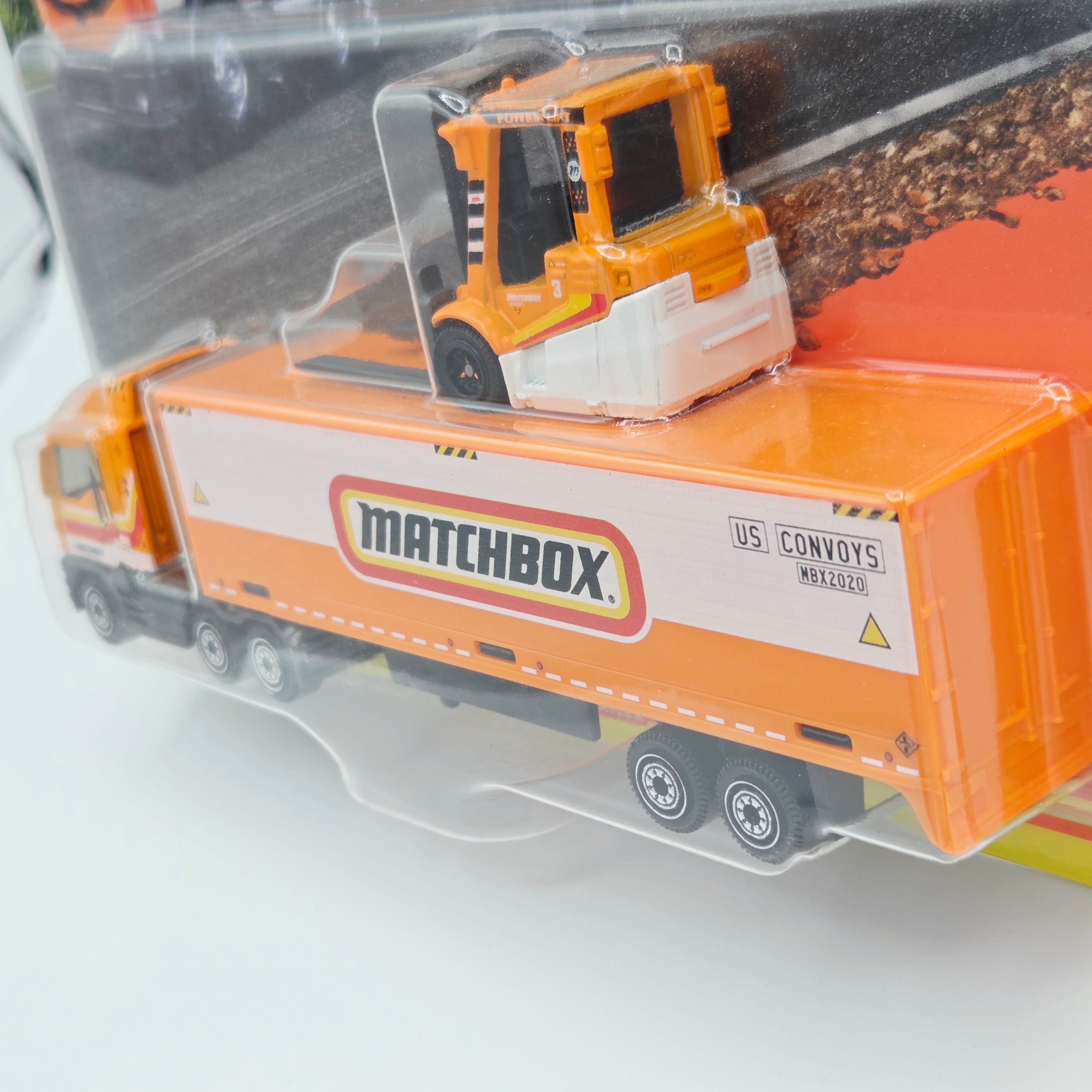 Matchbox MBX Cabover Truck, PowerLift Forklift (2023 MBX Convoys)