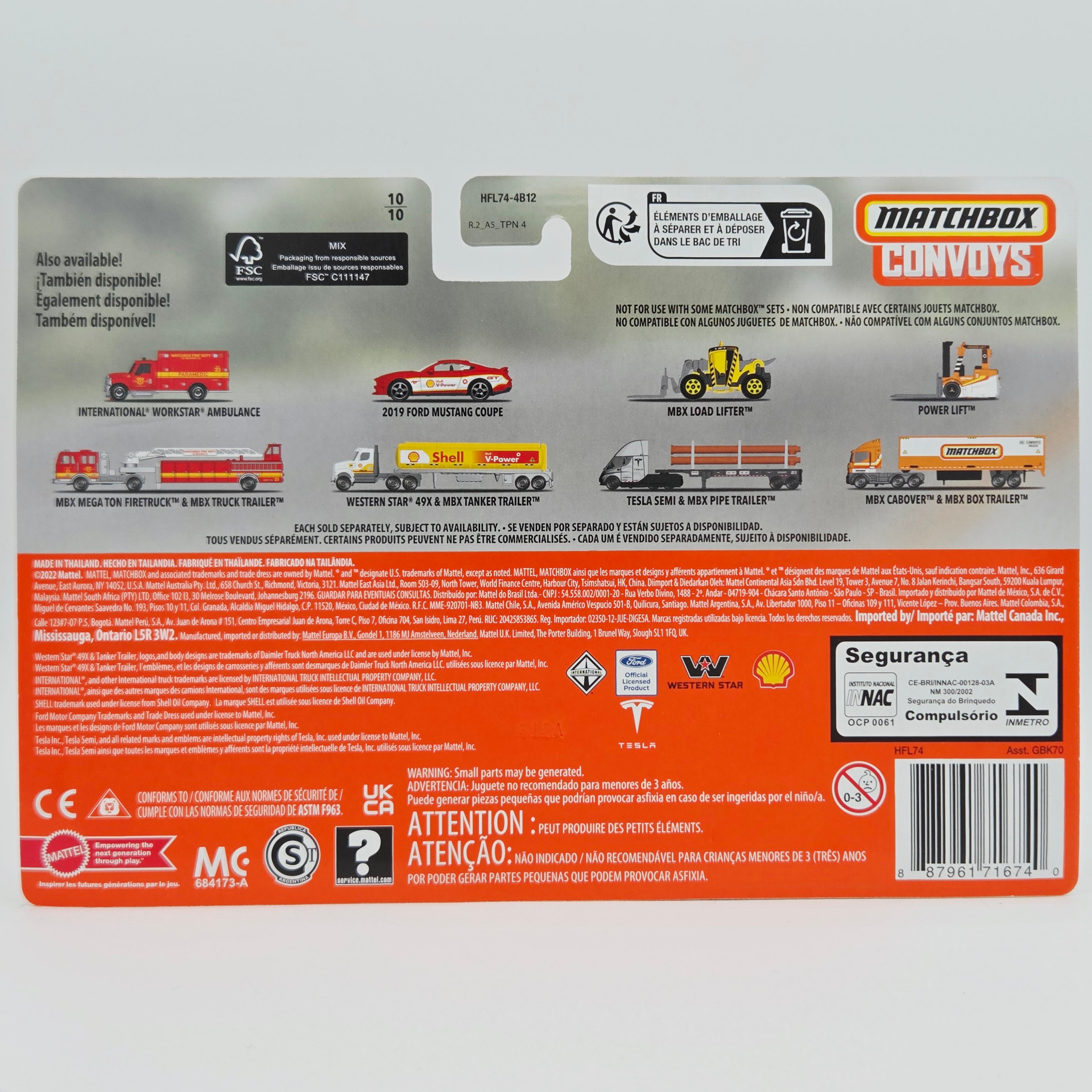 Matchbox MBX Cabover Truck, PowerLift Forklift (2023 MBX Convoys)