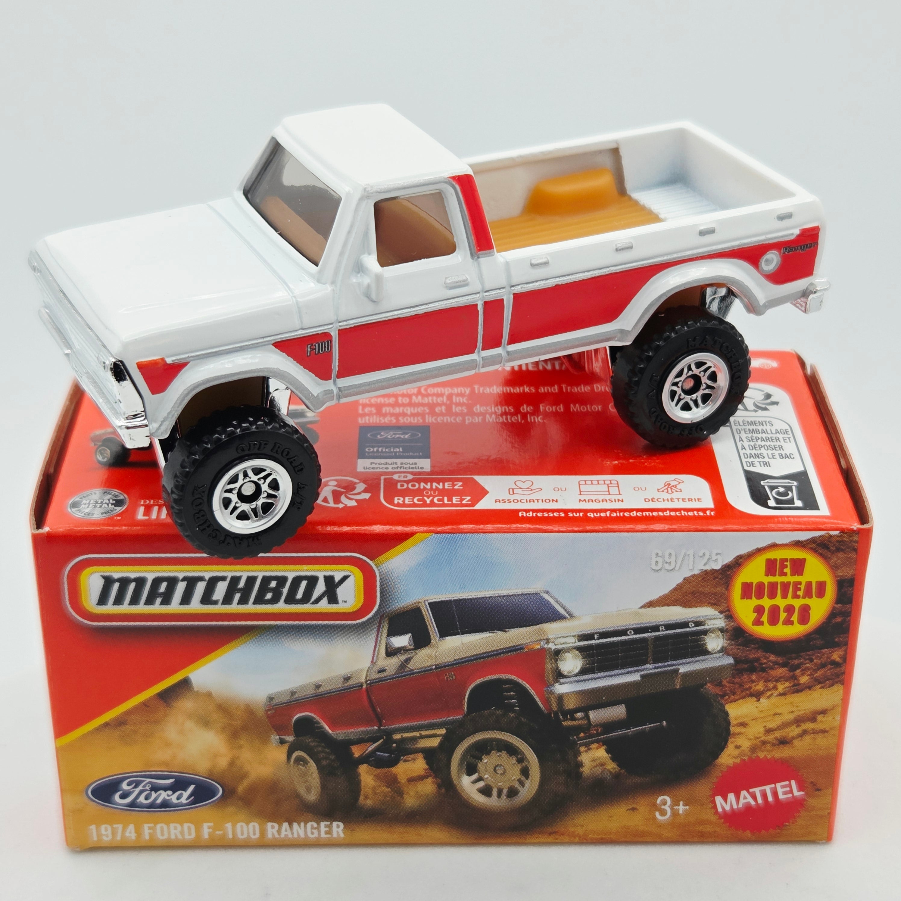 Matchbox Ranger Station Matchbox '74 Ford F-100 Ranger Pickup (2026 Mix 7 G Basic - Power Grab