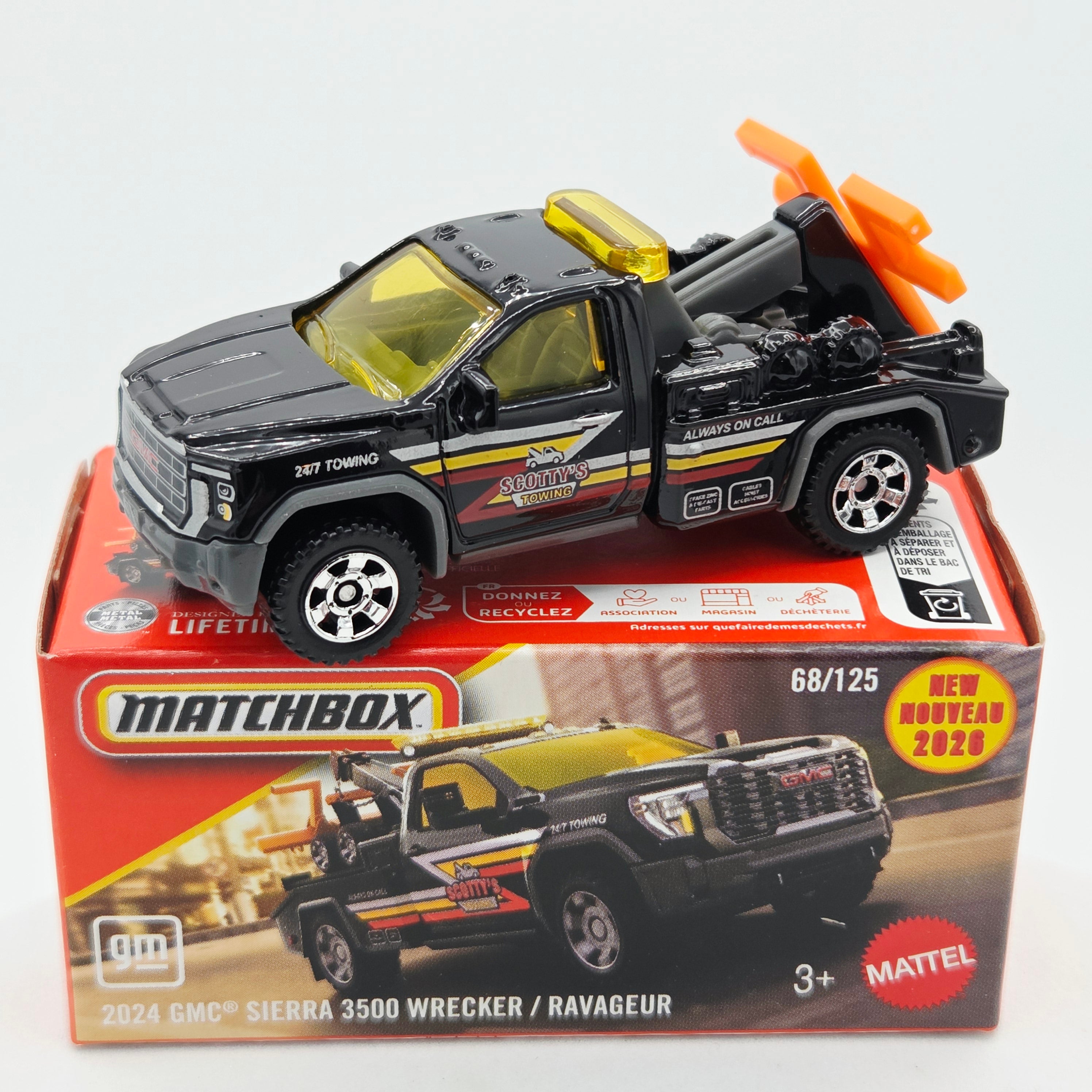 Matchbox '24 GMC Sierra 3500 Wrecker Tow Truck (2026 Mix 7 G Basic - Power Grabs)