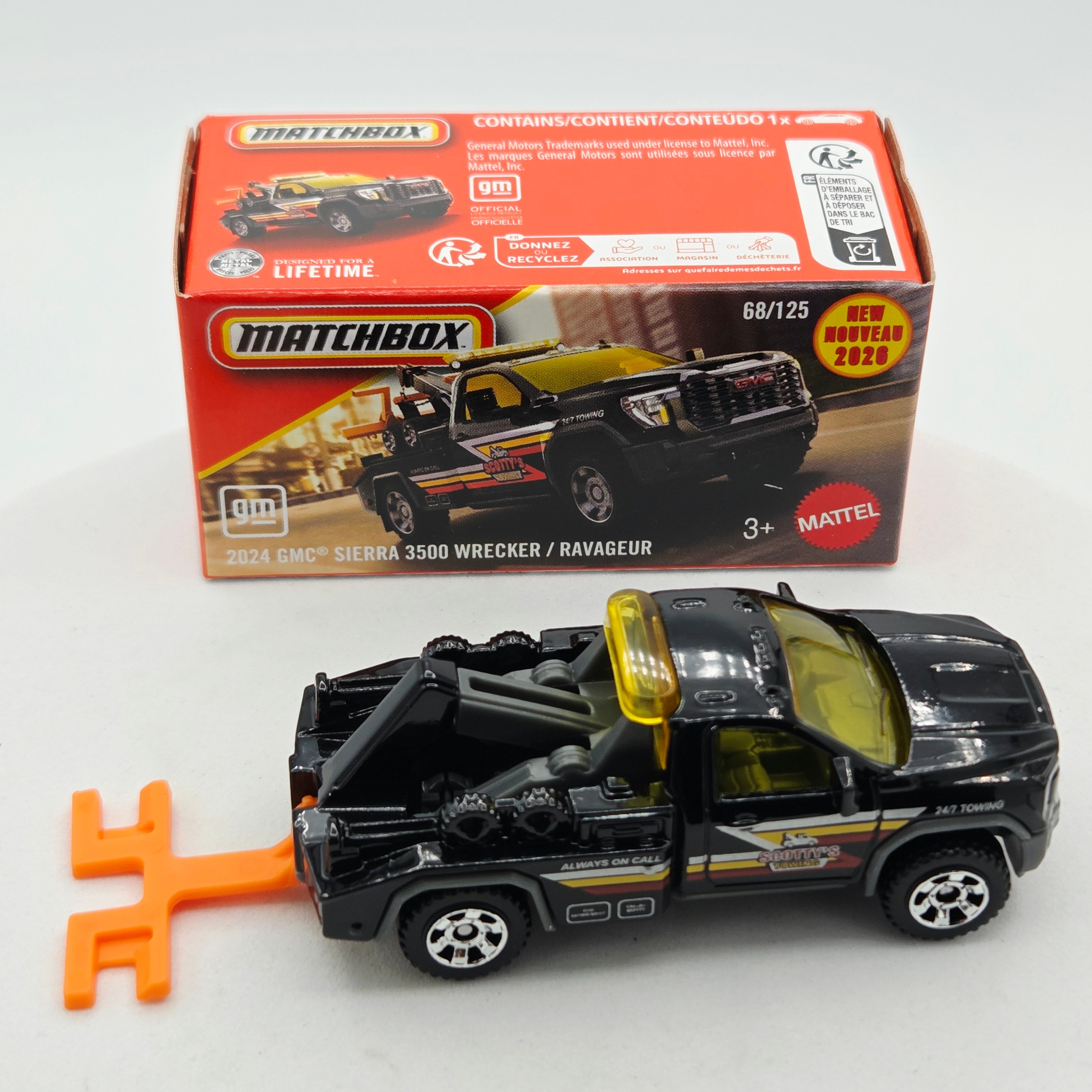 Matchbox '24 GMC Sierra 3500 Wrecker Tow Truck (2026 Mix 7 G Basic - Power Grabs)