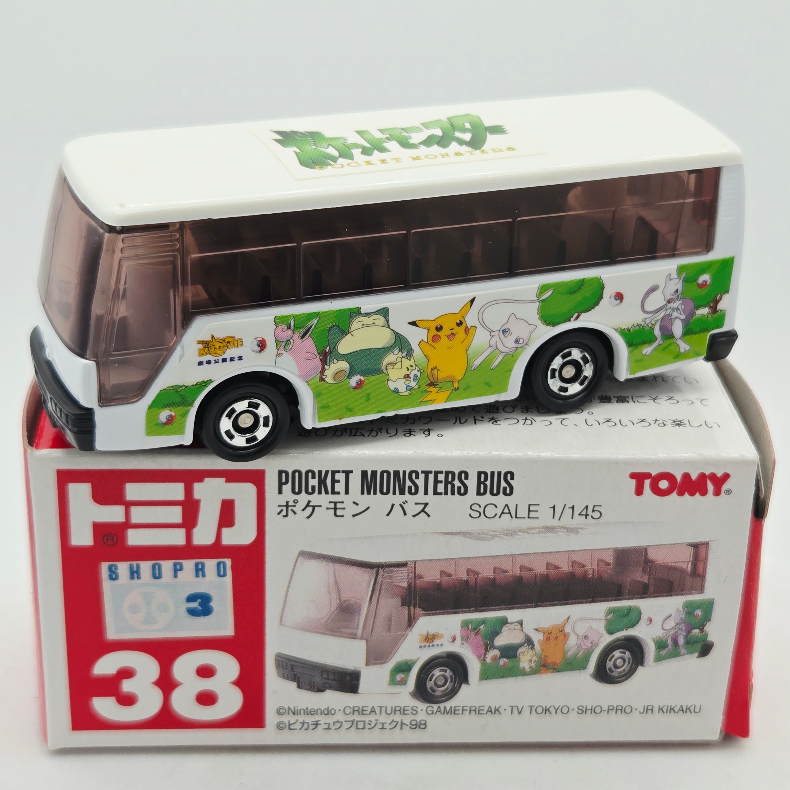 Takara Tomy - Pocket Monsters Izuzu Hi-Deckerbus #38 w/ Original Box - 1:145, Pokemon (1999-2011 Classic Tomica Minicars)