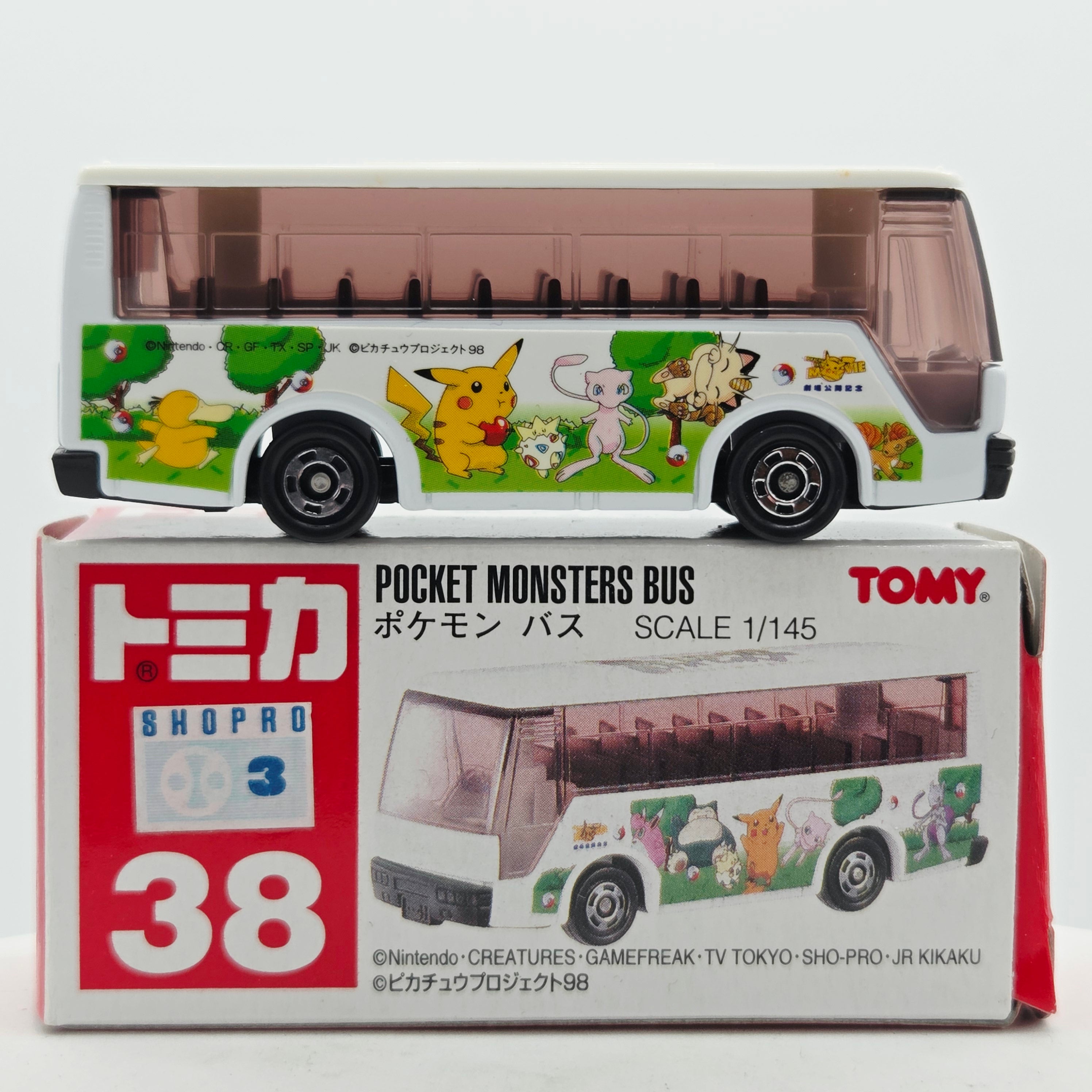 Takara Tomy - Pocket Monsters Izuzu Hi-Deckerbus #38 w/ Original Box - 1:145, Pokemon (1999-2011 Classic Tomica Minicars)