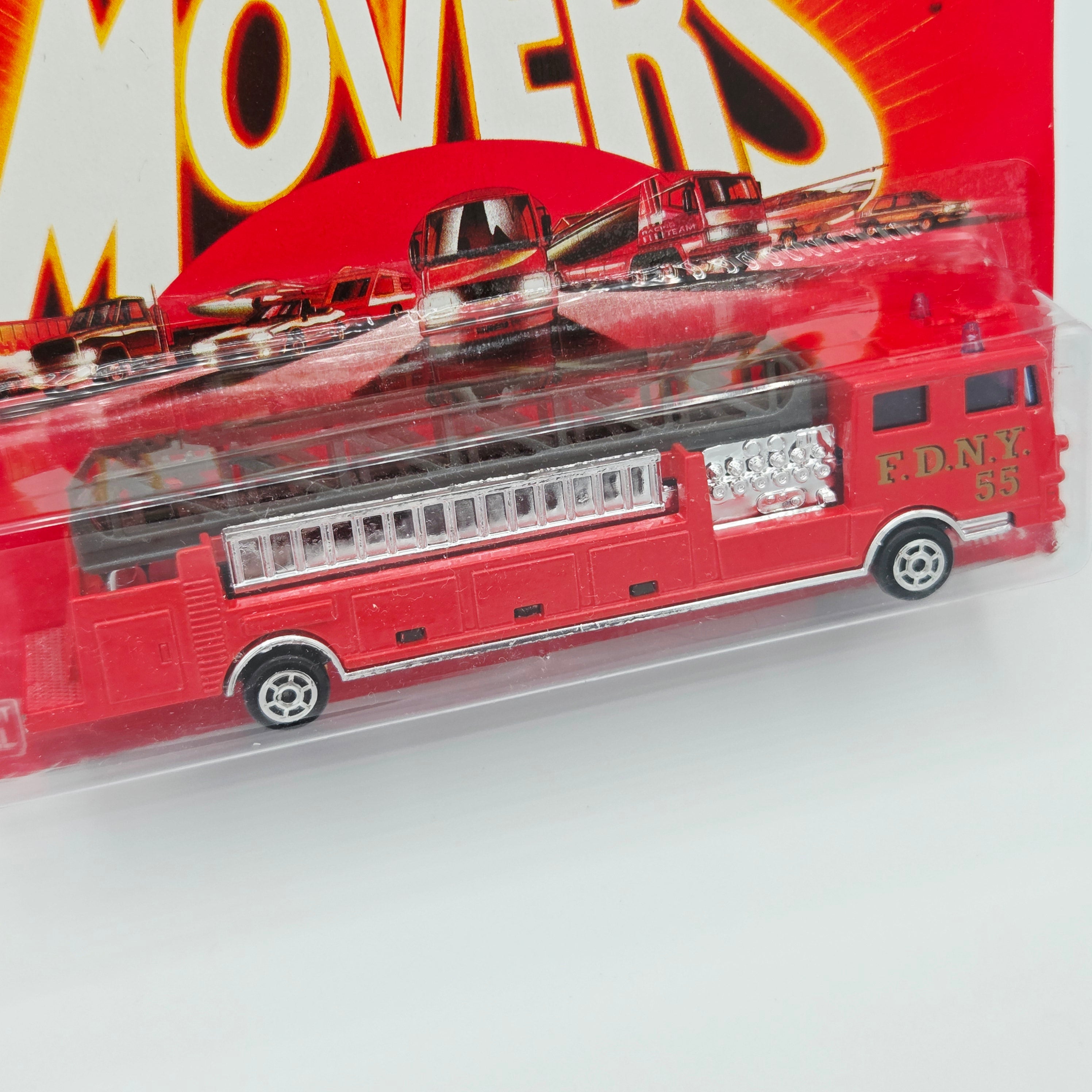 Majorette Extending Ladder Fire Truck "FDNY" New York Fire #319 (1990 Movers 300 Series)