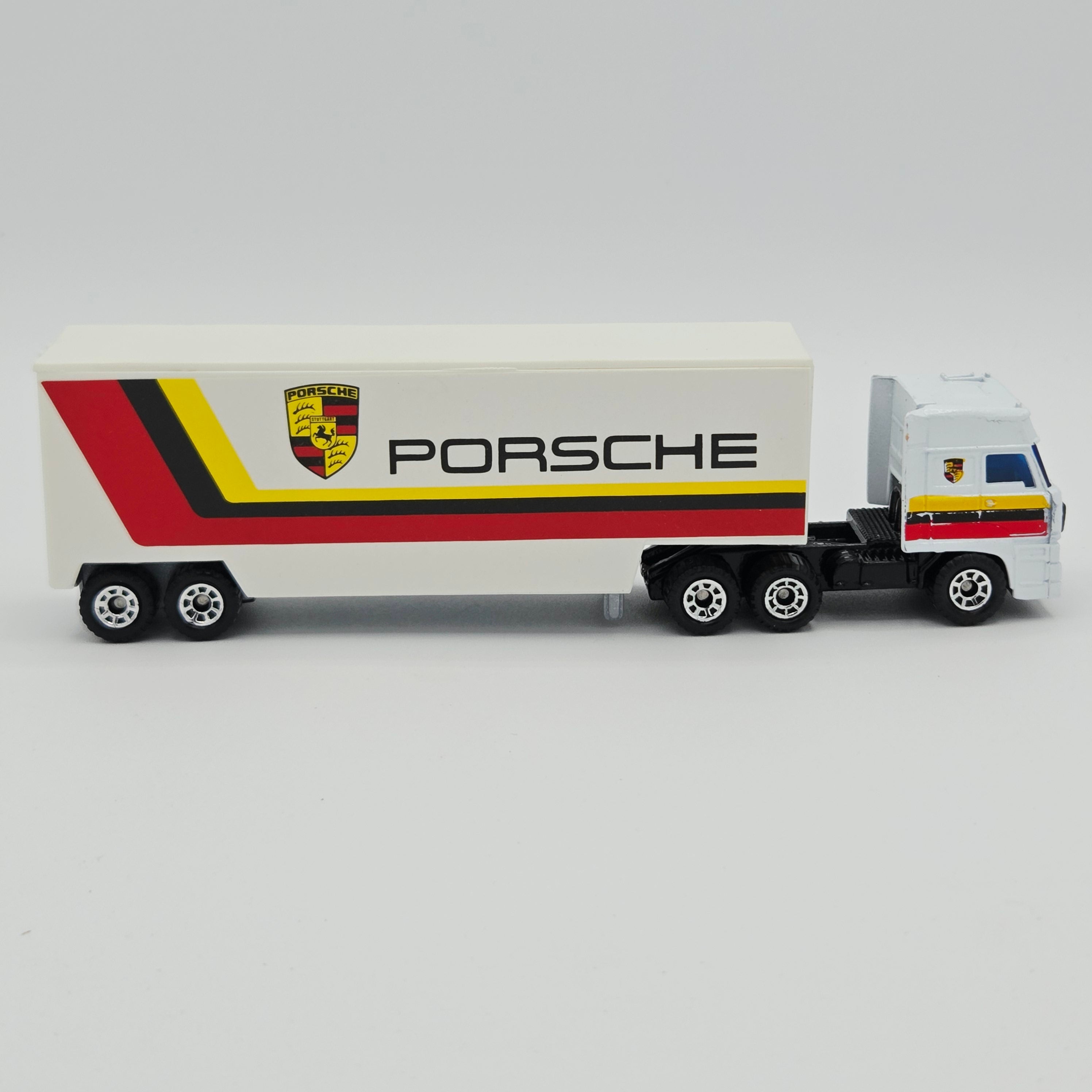 Matchbox DAF 3300 Space Cab Tractor w/ Box Trailer "Porsche" Semi Truck (1991 MBX Convoys)