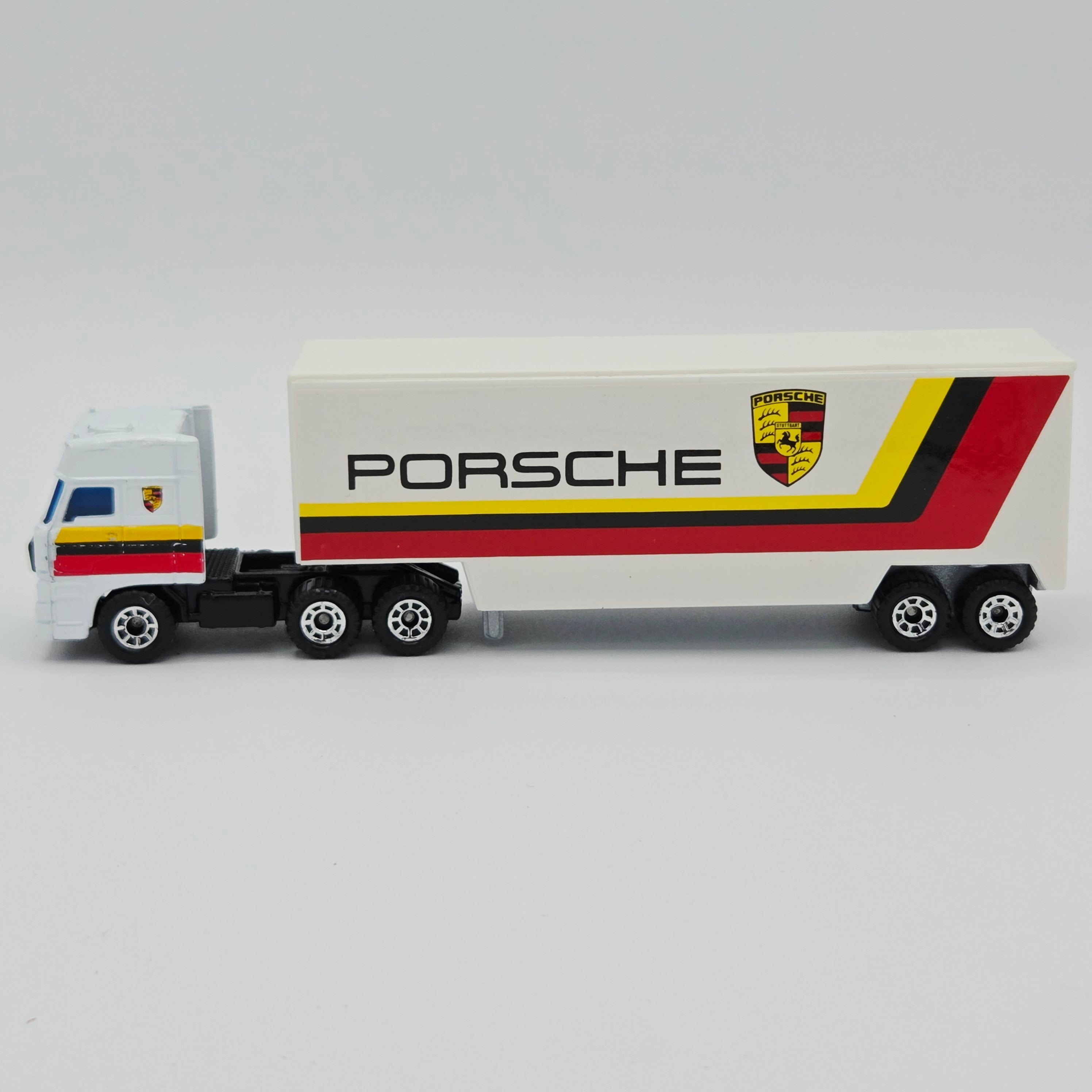 Matchbox DAF 3300 Space Cab Tractor w/ Box Trailer "Porsche" Semi Truck (1991 MBX Convoys)
