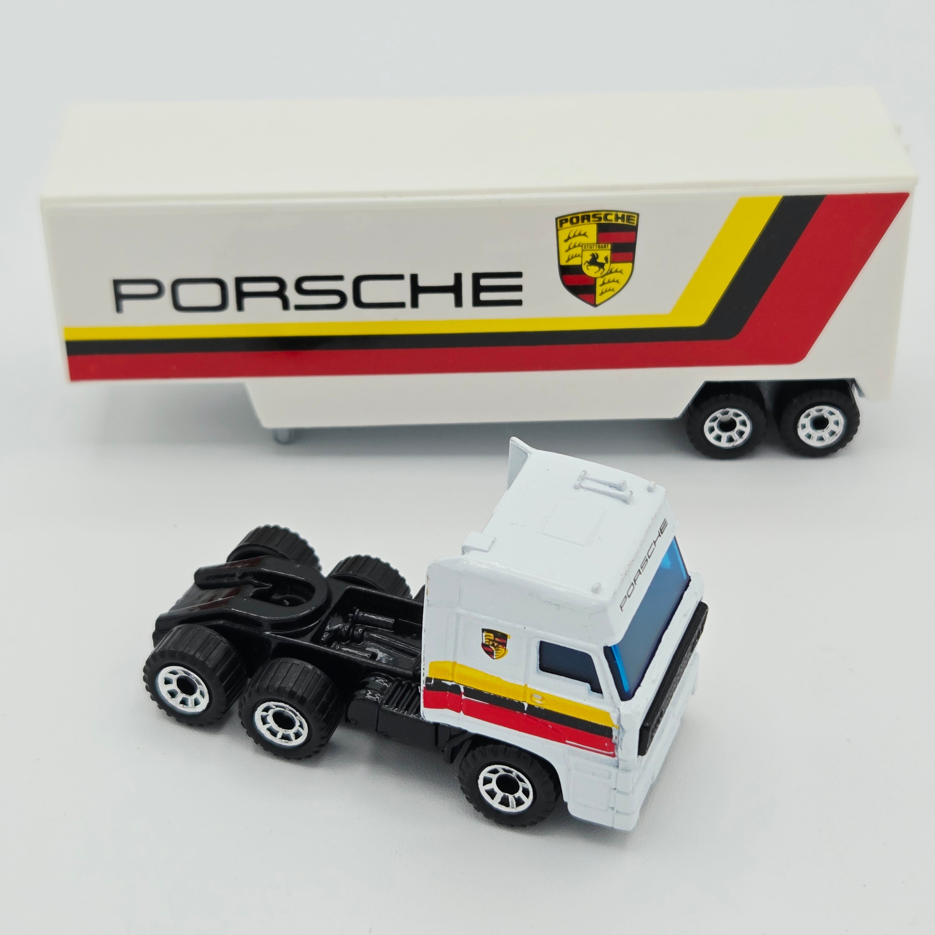 Matchbox DAF 3300 Space Cab Tractor w/ Box Trailer "Porsche" Semi Truck (1991 MBX Convoys)