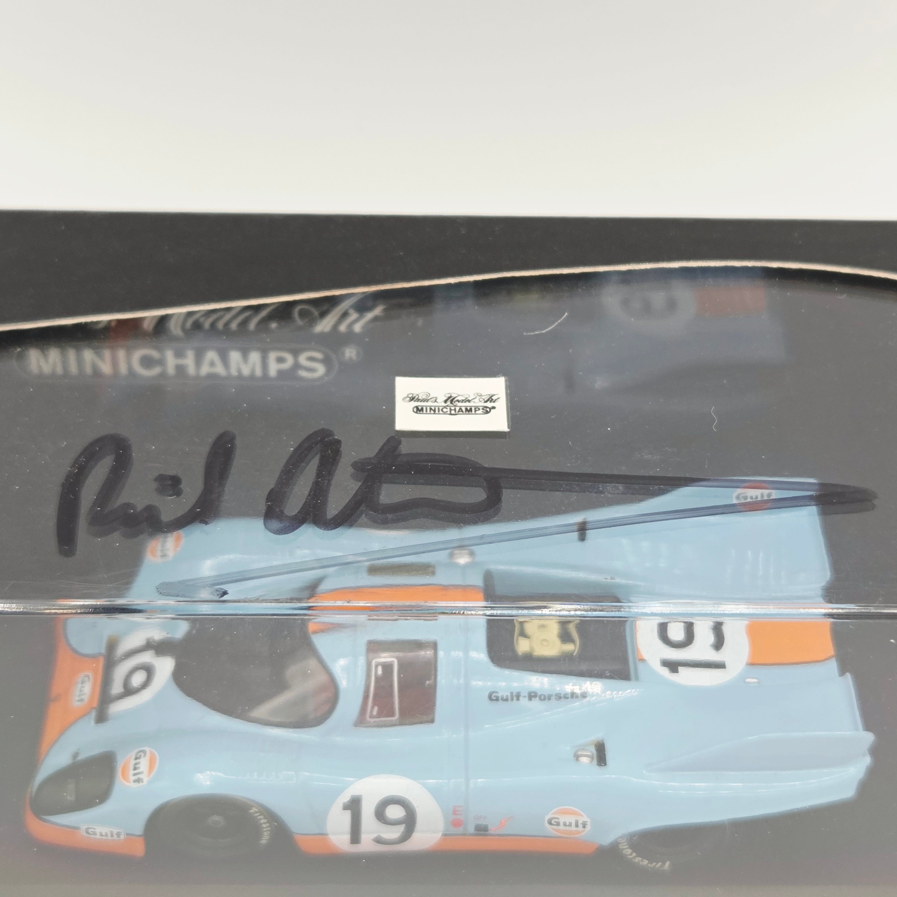 Minichamps Porsche 917K 24H Le Mans 1971 - 1:43 scale, SIGNED BY DRIVER - ATTWOOD (Paul's Model Art - Limited Edition 1 of 3,264)