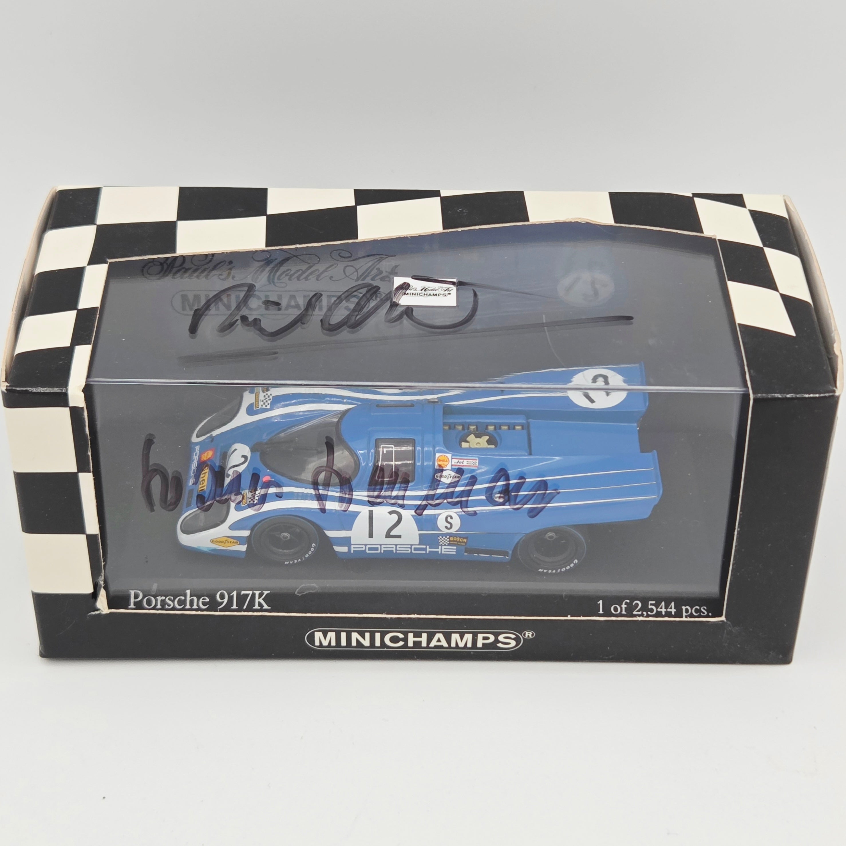 ミニカー MINICHAMPS Porsche 917K 1/43 Minichamps Porsche 917K 1000km Brands Hatch 1970 - 1:43 scale, SIGNED