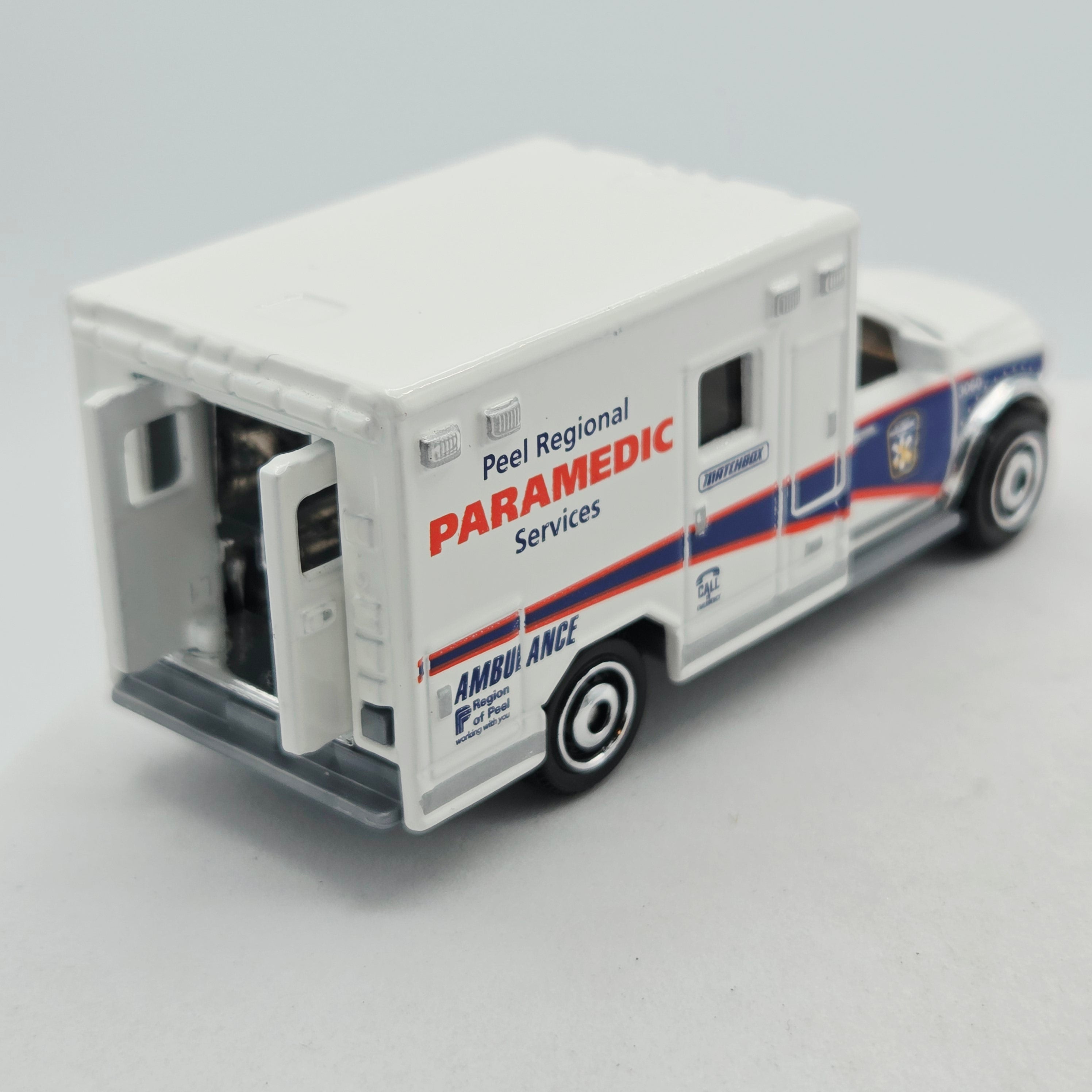 Matchbox '19 Ram Ambulance "Peel Regional Paramedics" (2020 Moving Parts)