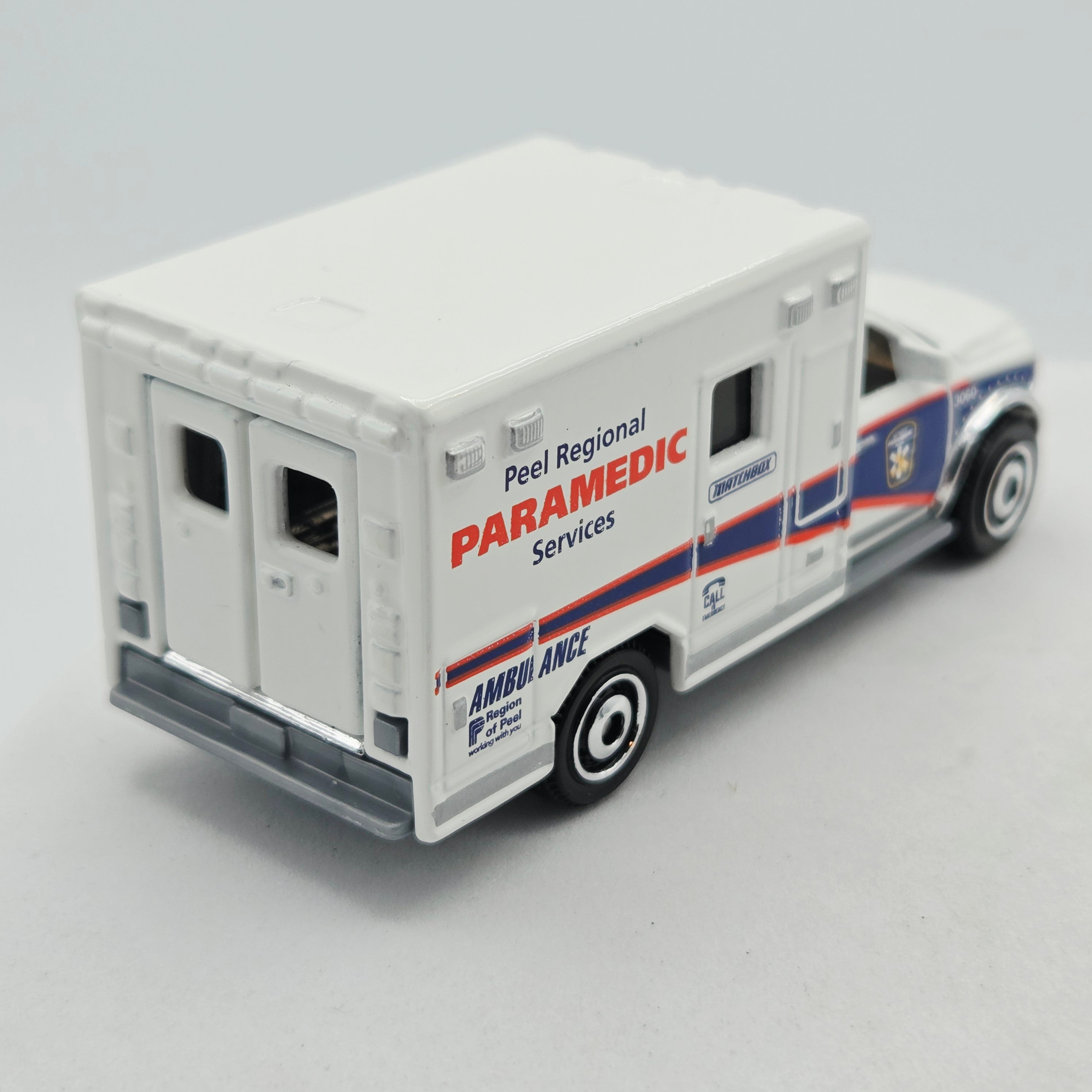 Matchbox '19 Ram Ambulance "Peel Regional Paramedics" (2020 Moving Parts)