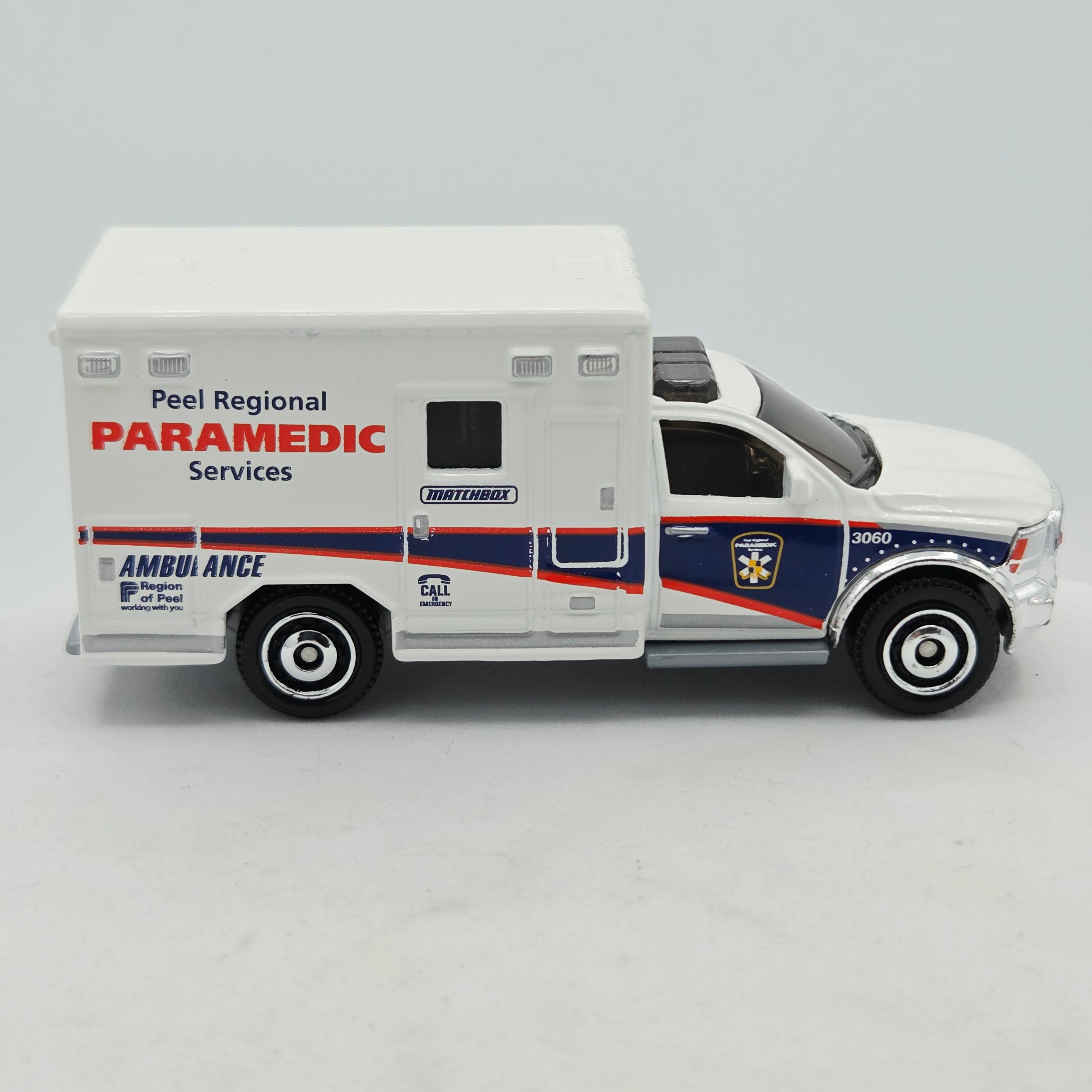 Matchbox '19 Ram Ambulance "Peel Regional Paramedics" (2020 Moving Parts)