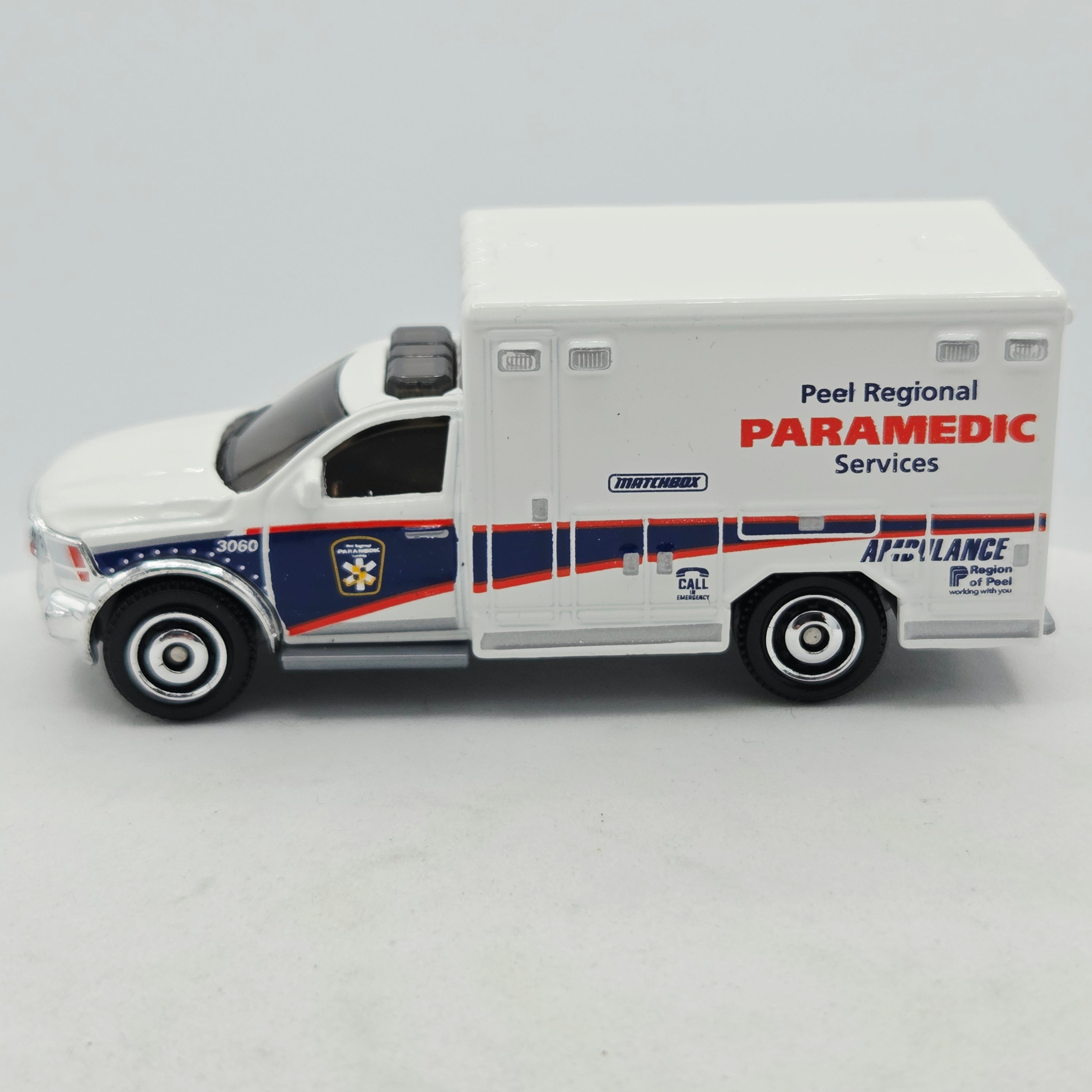 Matchbox '19 Ram Ambulance "Peel Regional Paramedics" (2020 Moving Parts)