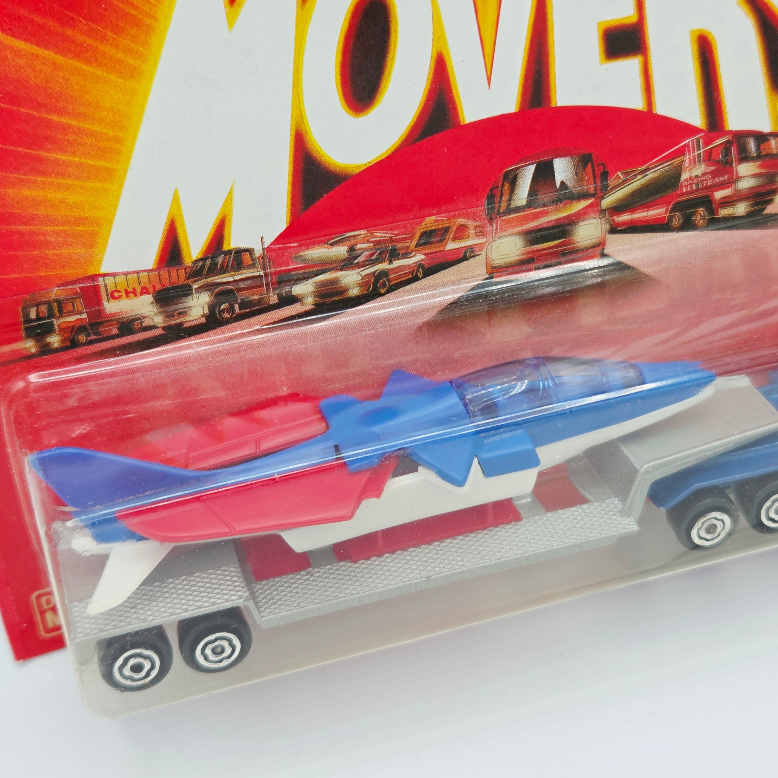 Majorette Semi Truck & Trailer Fighter Plane Transporter #312 (1990 Movers 300 Series)