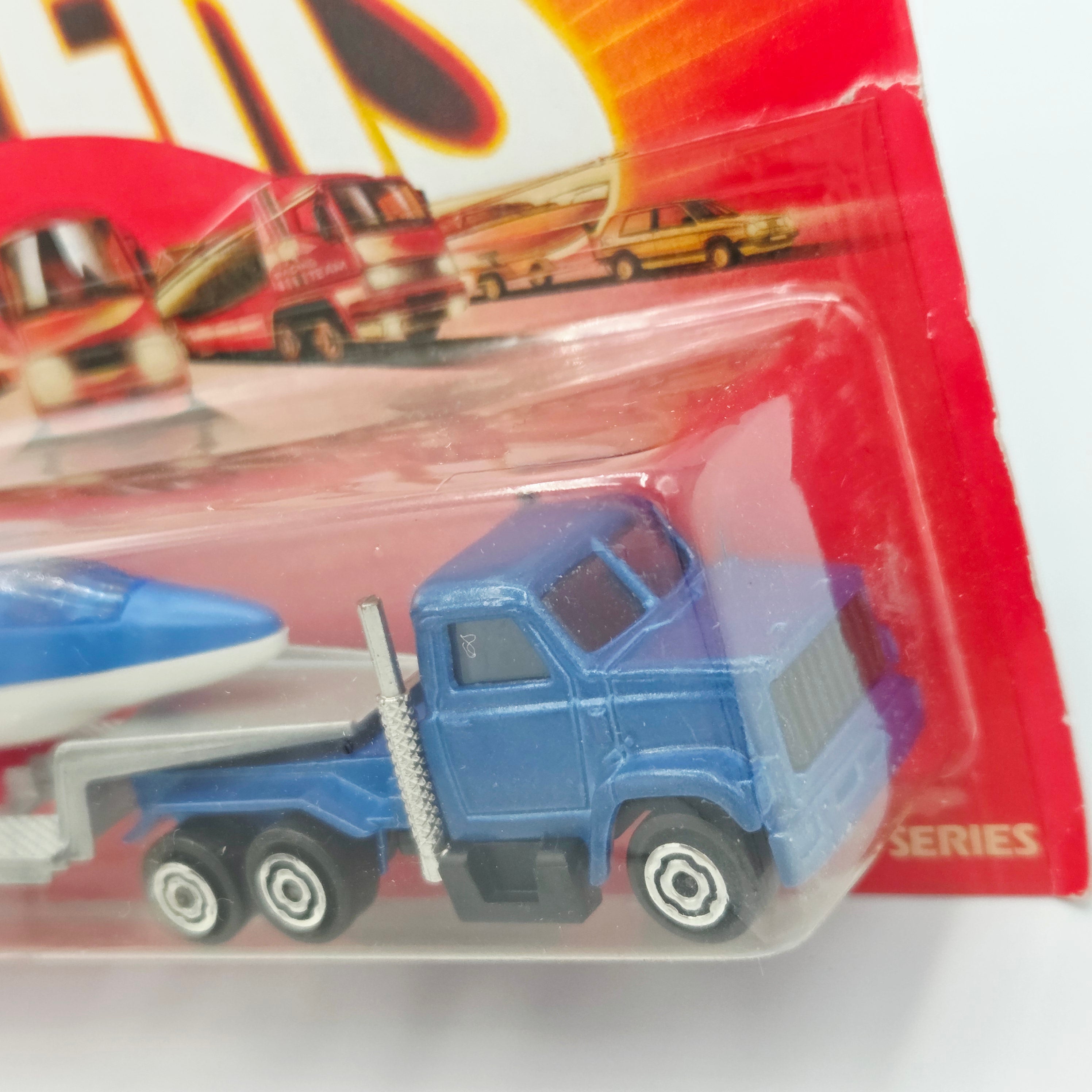 Majorette Semi Truck & Trailer Fighter Plane Transporter #312 (1990 Movers 300 Series)