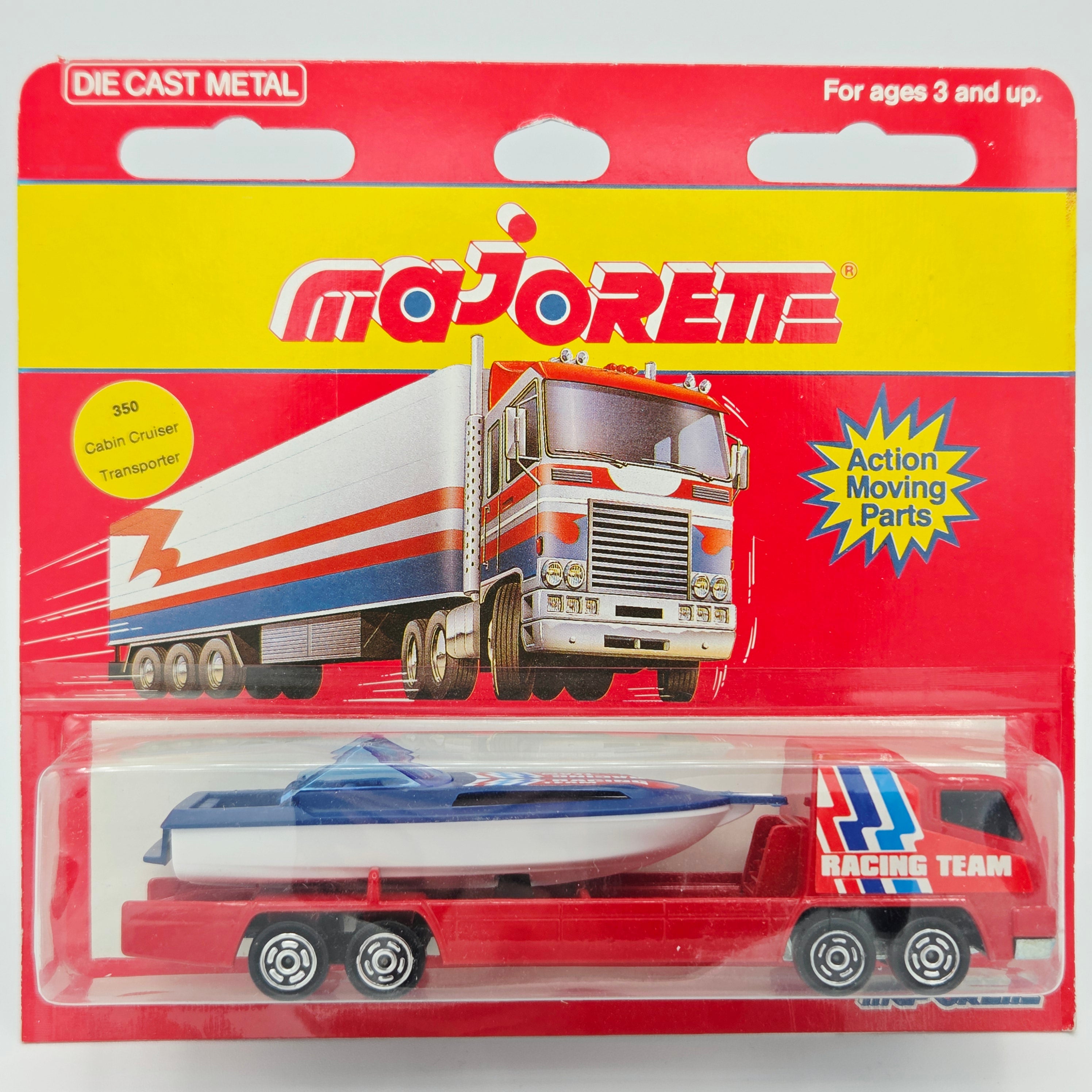 Majorette Cabin Cruiser Boat Transporter #350 (1990 Movers 300 Series)
