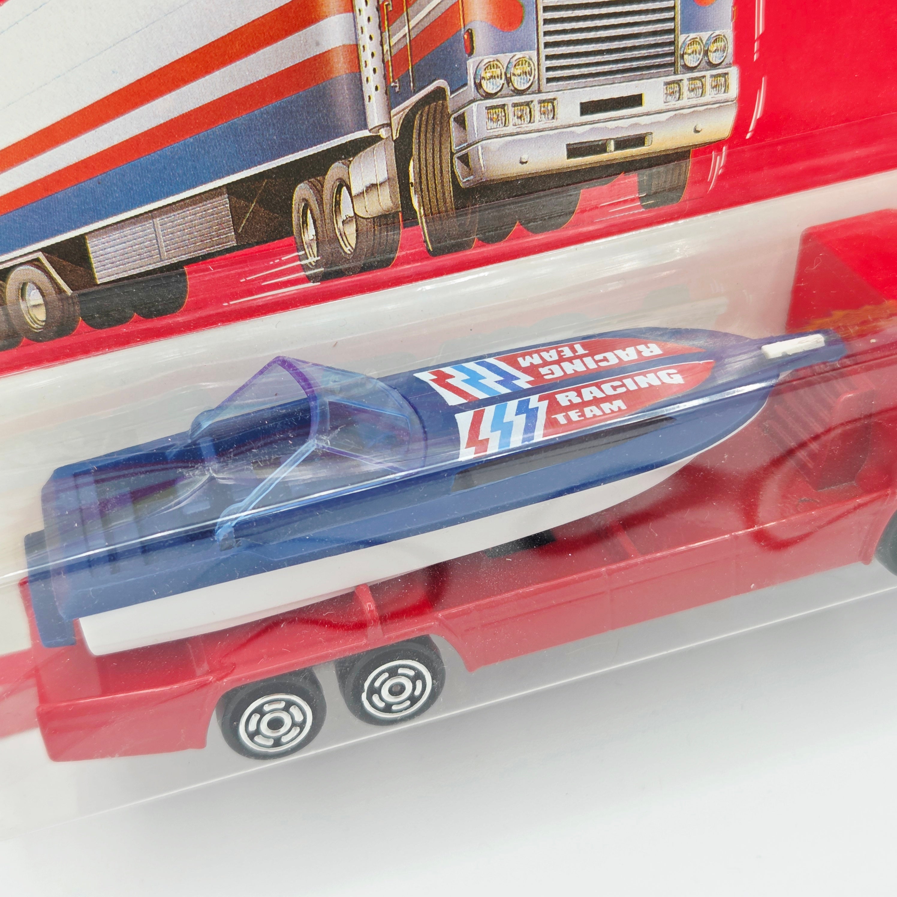 Majorette Cabin Cruiser Boat Transporter #350 (1990 Movers 300 Series)