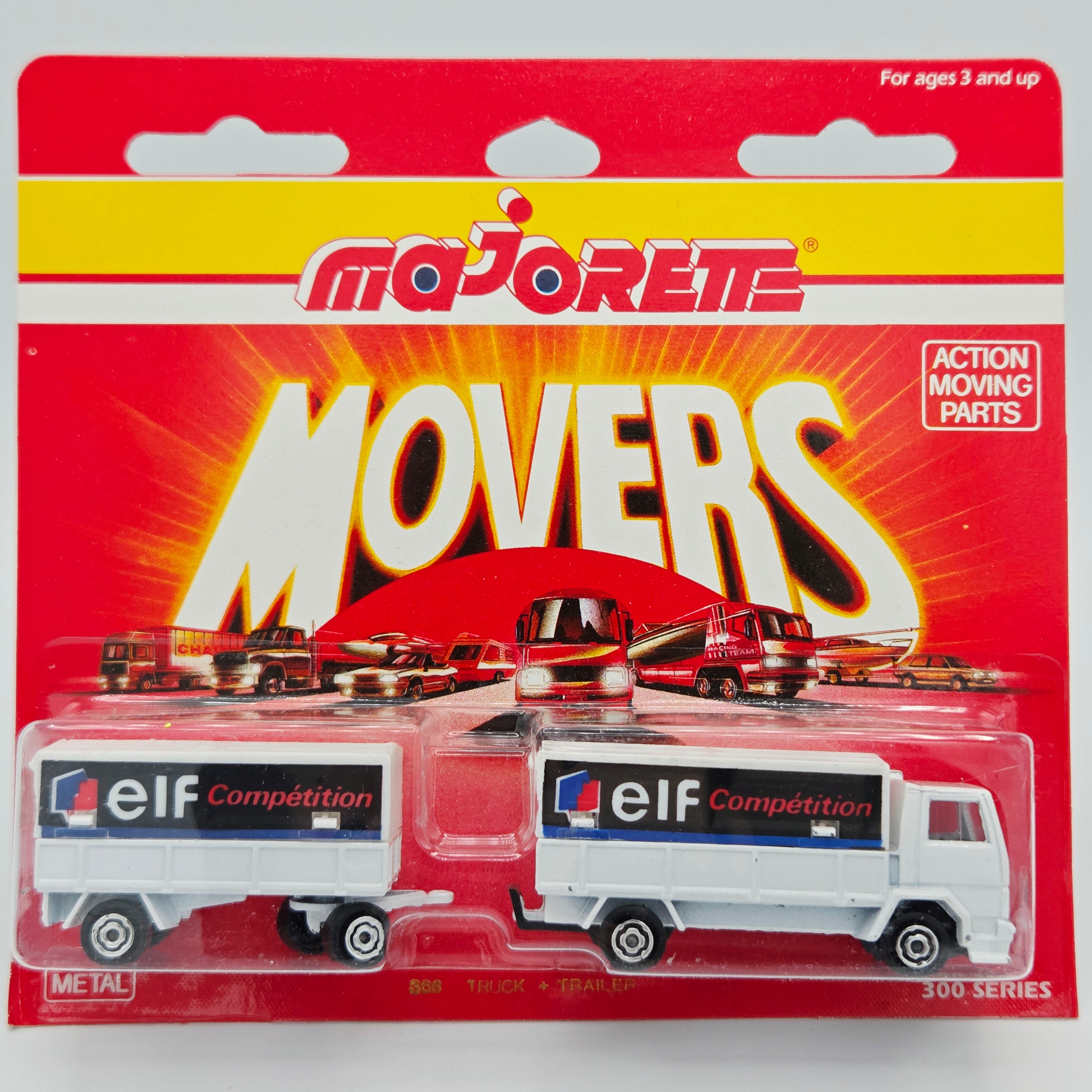 Majorette Truck & Trailer "Elf Competition" #366 (1990 Movers 300 Series)
