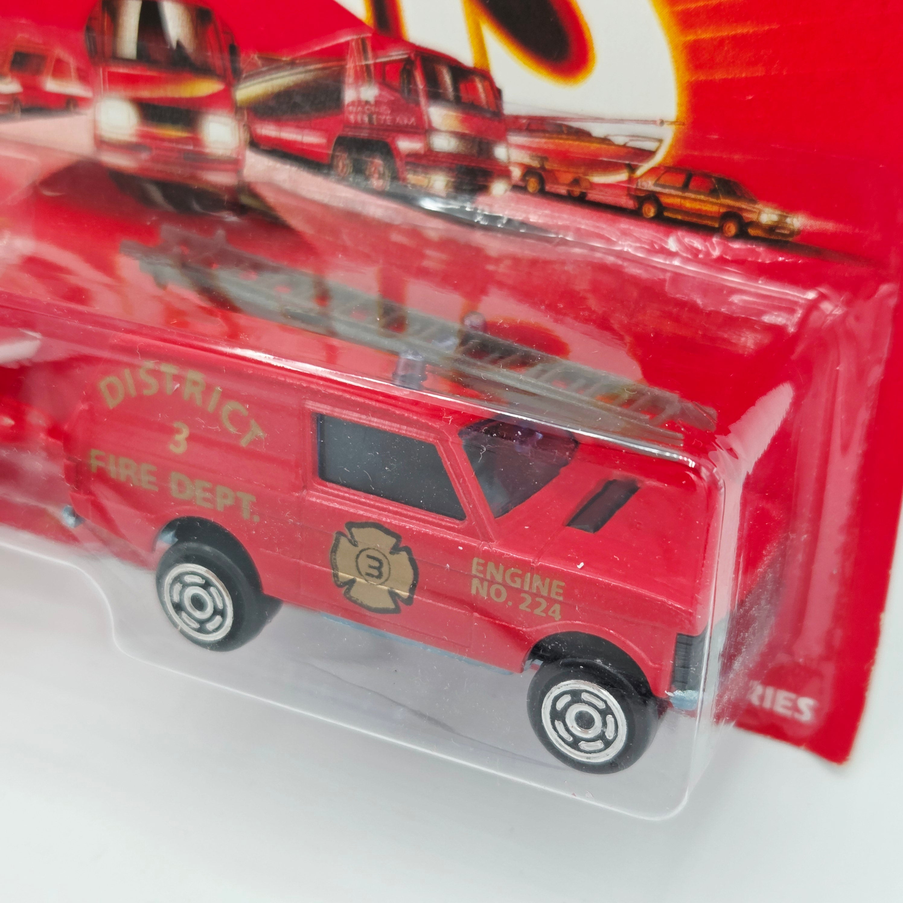Majorette Range Rover Fire Truck w/ Tanker Trailer #376 (1990 Movers 300 Series)