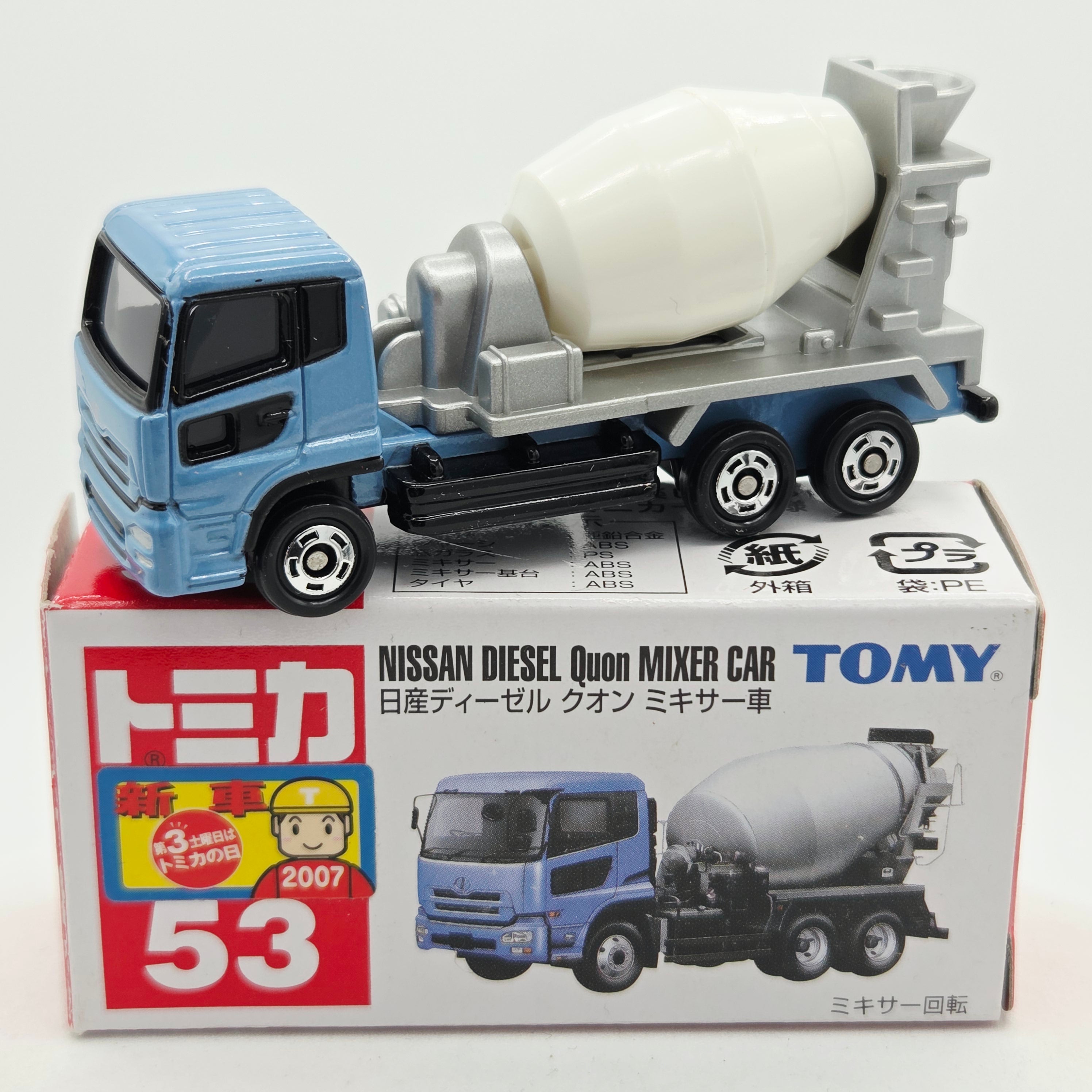 Takara Tomy - Nissan Diesel Quon Cement Mixer #53 w/ Original Box (2007 Classic Tomica Minicars)